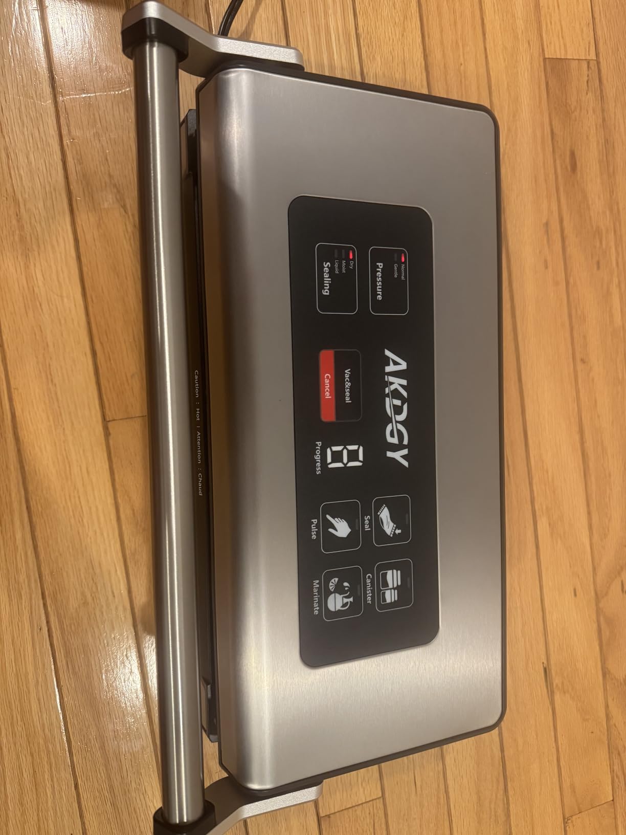 95Kpa Vacuum Sealer Machine,Upgraded Commercial Food Vacuum Sealer, 14-in-1 Functions & Double Heat Seal, Stainless Steel, Large Icons,130W Dual Pumps(25L/Min Suction), Widened Easy-Lock Handle customer photo 2