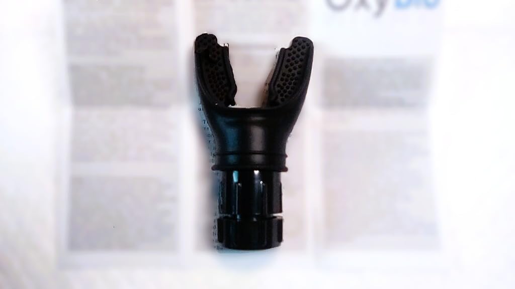Oxy Respiratory Trainer | Breathe Easier with Stronger Lungs | Made with High Grade Silicone | Breathing Exercise Device for Lungs | Portable | Adjustable Resistance Settings | Black customer photo 1