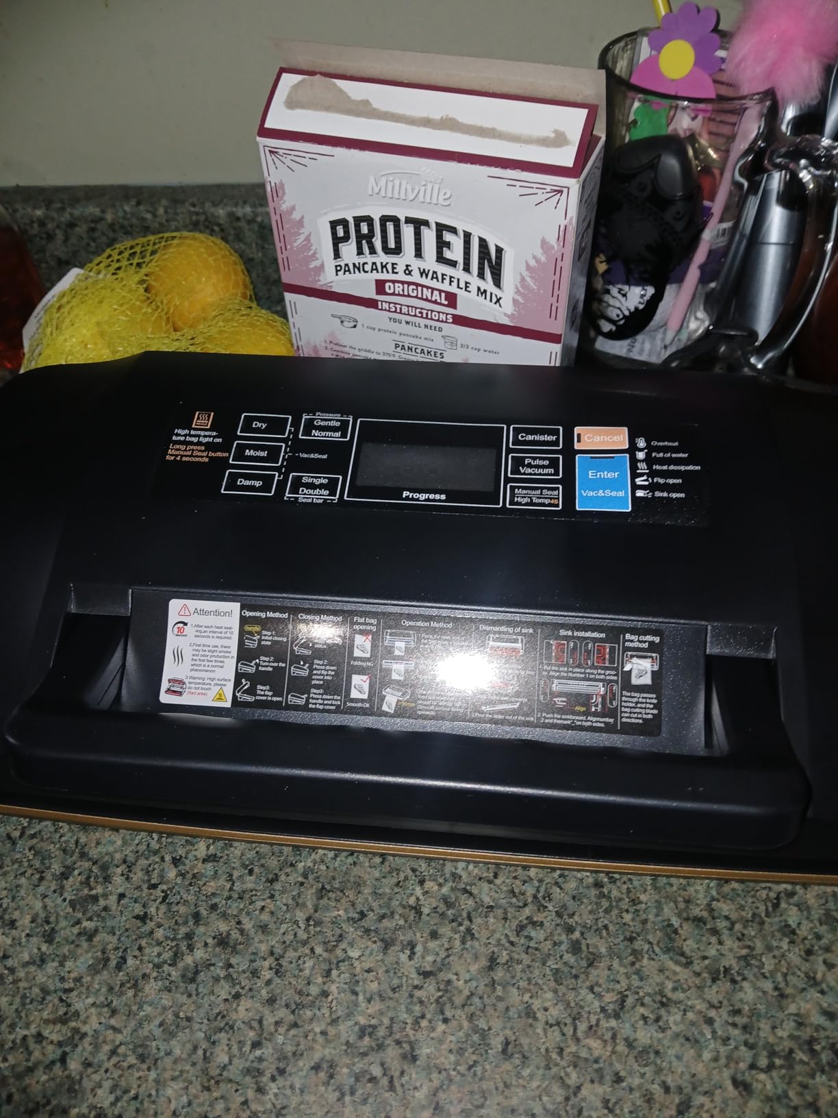 95kpa Vacuum Sealer Machine,Commercial Full Automatic Food Sealer,10-in-1 Sealing System with Double Heat Seal,Bags Storage, Easy-Lock Handle,Build-in Cutter,1 Bag Rolls and 10 pcs Pre-cut Bags customer photo 2