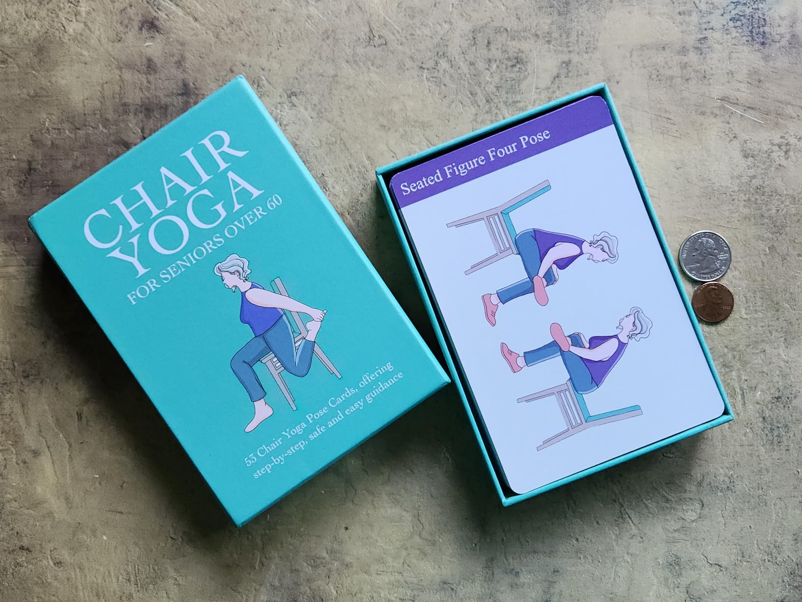 Oversized Chair Yoga Cards for Seniors – 53 Step-by-Step Tai Chi Chair Deck, Large Print Exercise Cards for Elderly, Ideal Get Well Gift for Grandma & Grandpa customer photo 1