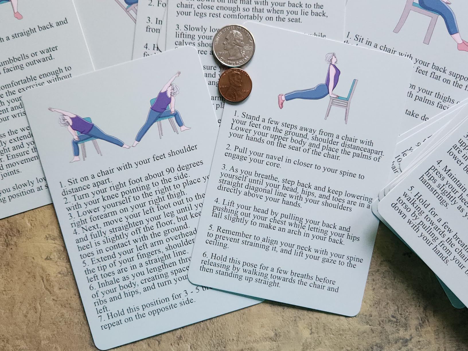 Oversized Chair Yoga Cards for Seniors – 53 Step-by-Step Tai Chi Chair Deck, Large Print Exercise Cards for Elderly, Ideal Get Well Gift for Grandma & Grandpa customer photo 2