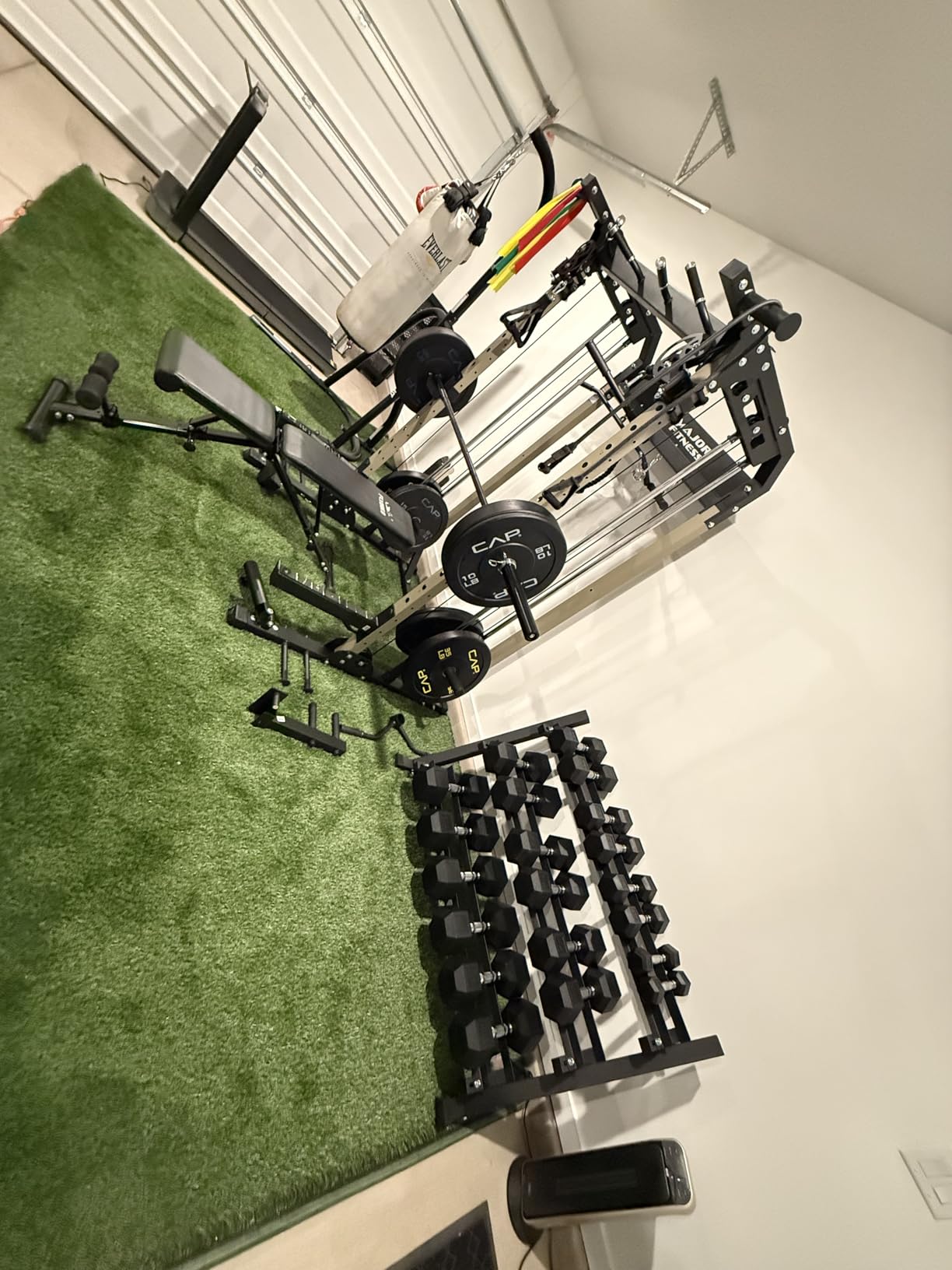 Mikolo Dumbbell Sets with Rack, Rubber Hex Dumbbells, Multiple Choices in 160/200/380/450/550LB, Hand Weights with Chrome Handle for Strength Training customer photo 1