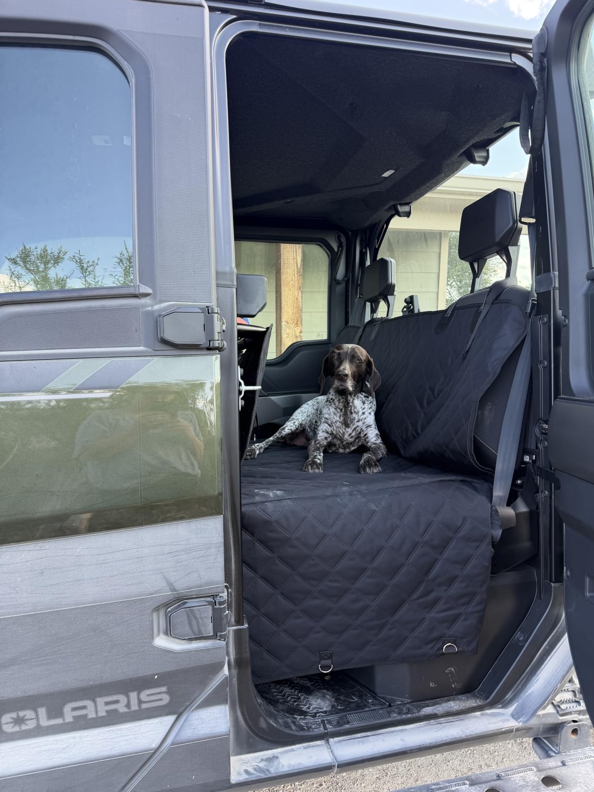 REEVAA Dog Truck Seat Cover for Back Seat, Hard Bottom, XL, Black customer photo 1