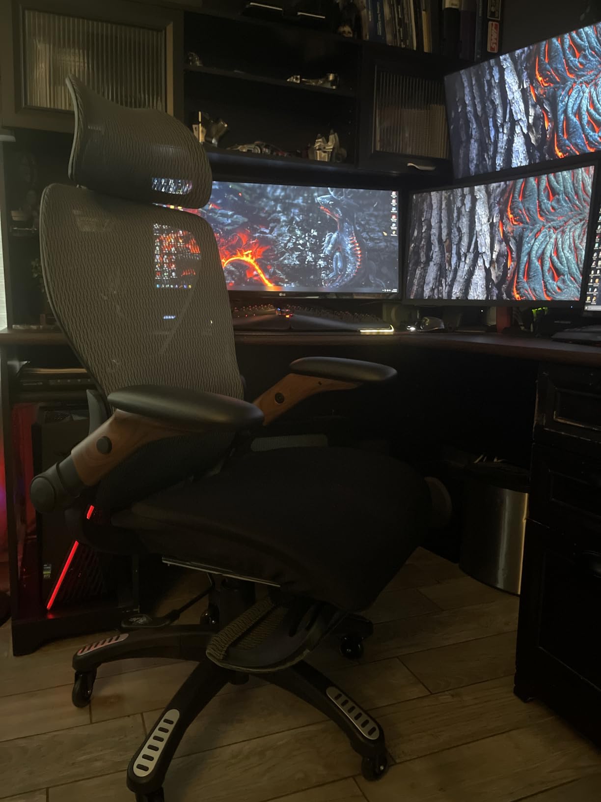 ELABEST X100 Ergonomic Mesh Office Chair with Footrest, Big and Tall Hone Desk Chair with 5D Flip-Up Arms, Adjustable 3D Lumbar Support,Gaming & Executive Computer Chairs customer photo 2
