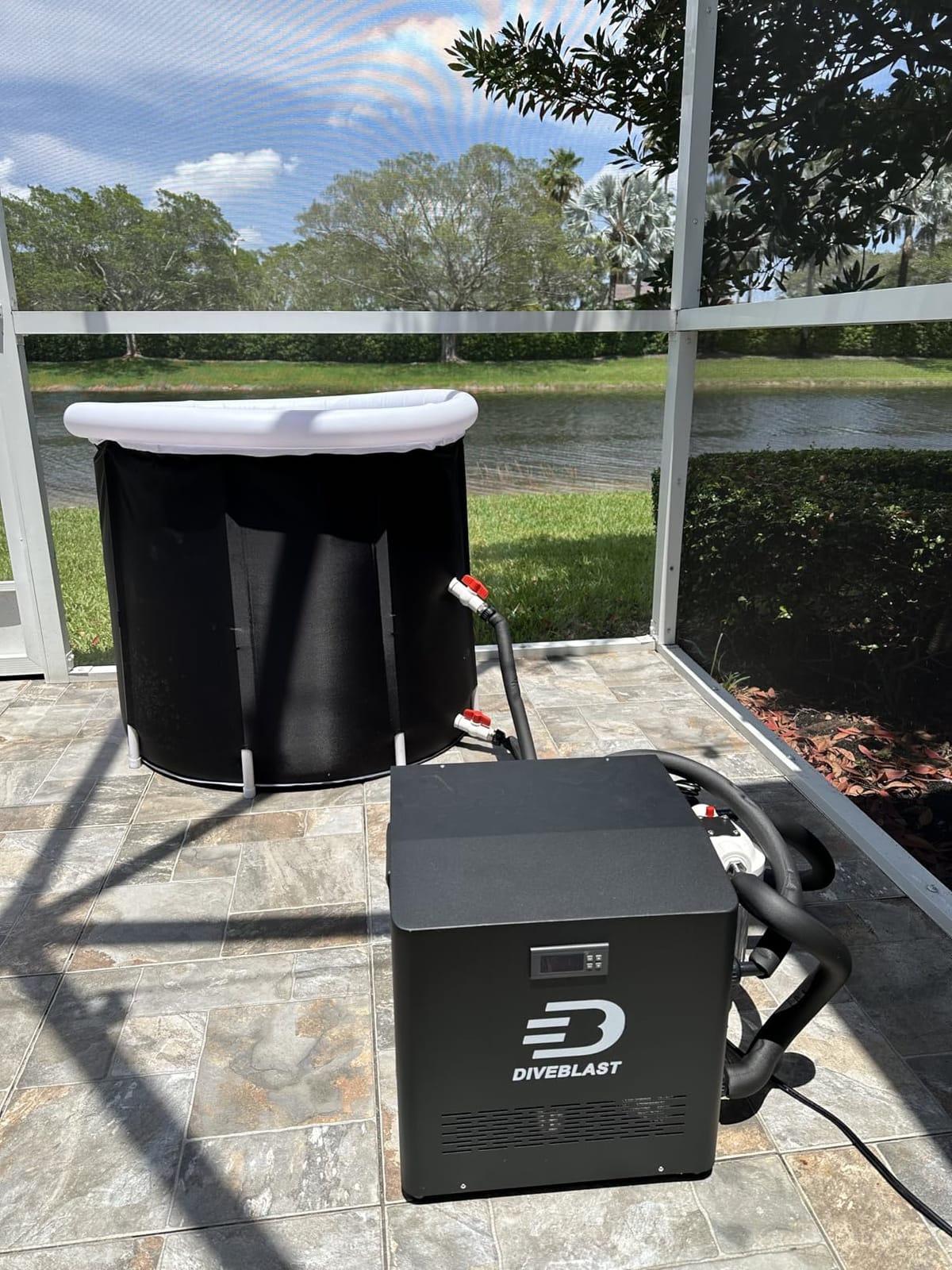 Diveblast Cold Plunge Tub With Water Chiller, Pump and Filter - Low Consumption 2/3 HP Cold Plunge Chiller - Cools Water Down to 39°F customer photo 1