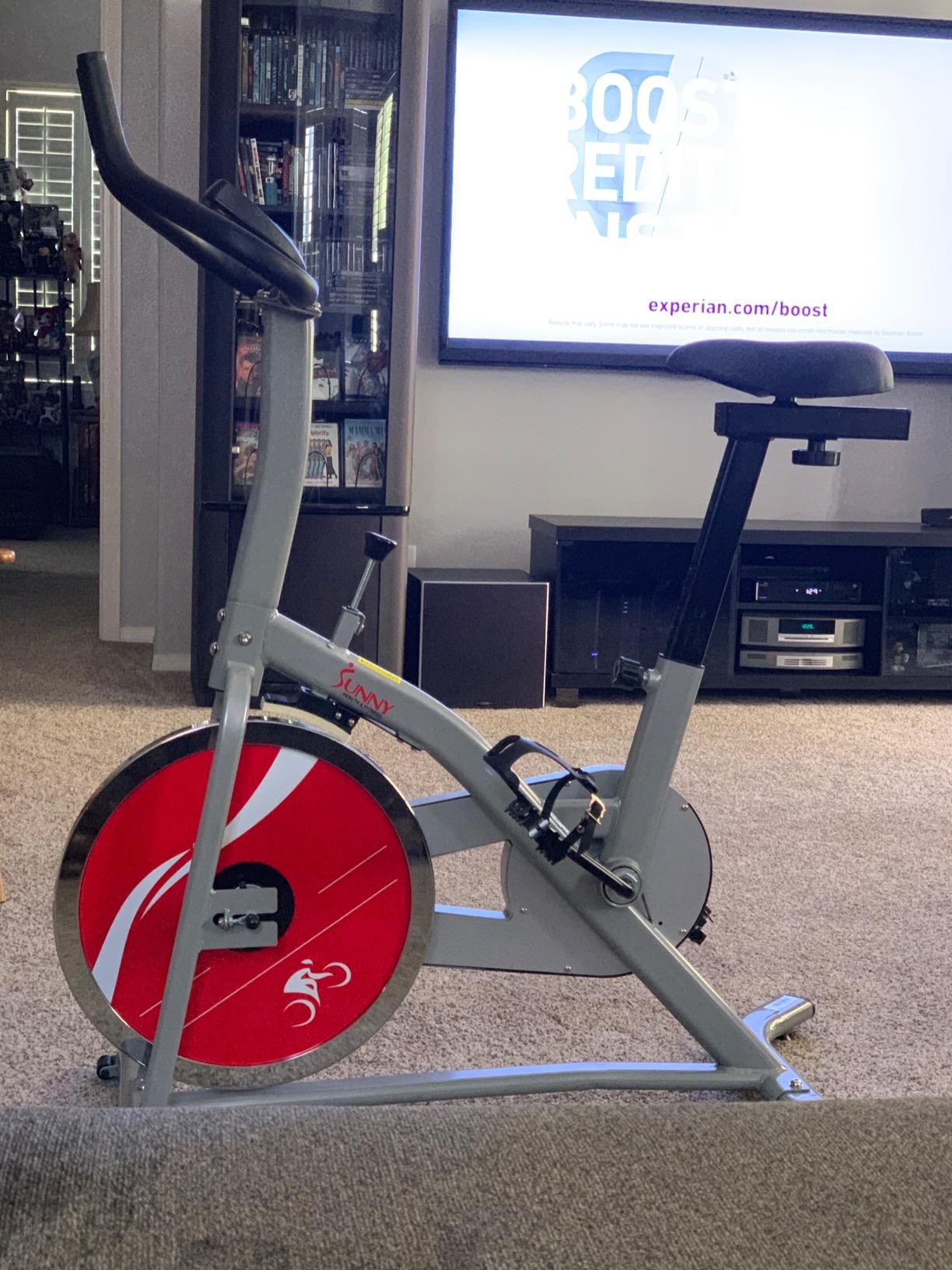 Sunny Health & Fitness Smart Indoor Cycling Bike for Home Cardio Exercise customer photo 2
