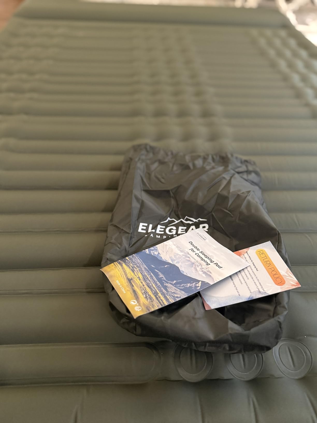 Elegear 5.5” Thick Double Sleeping Pad for Camping, Inflatable, Full customer photo 1