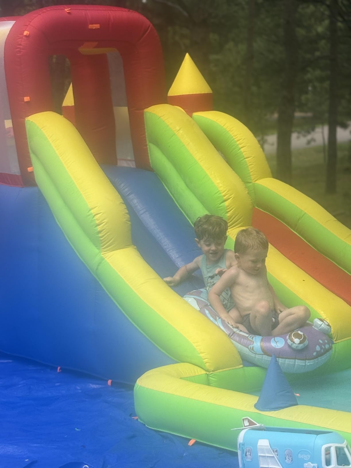 Umbalir Inflatable Water Park Bounce House with Wet Water Slide & Dry Ramp customer photo 1