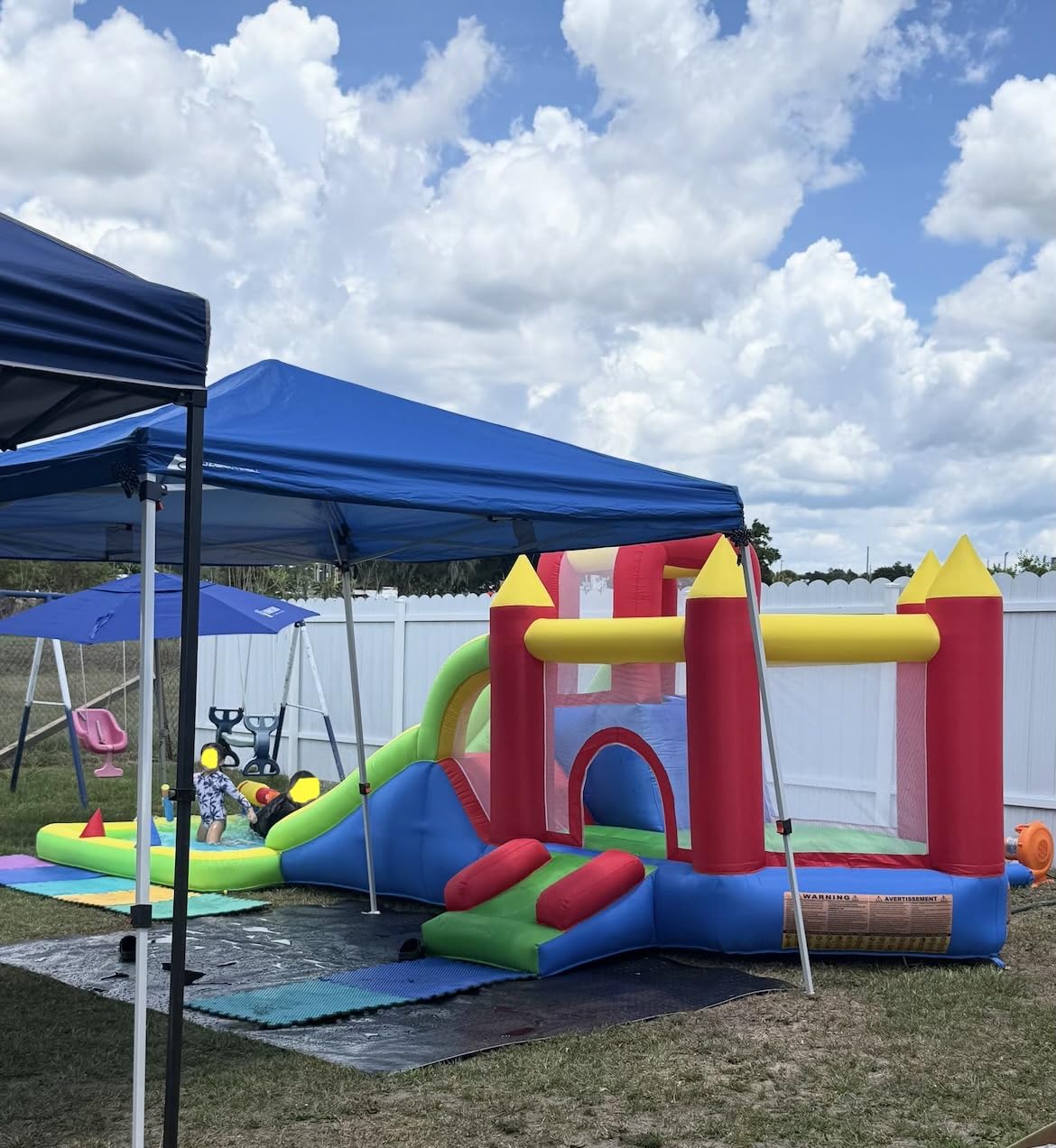 Umbalir Inflatable Water Park Bounce House with Wet Water Slide & Dry Ramp customer photo 2