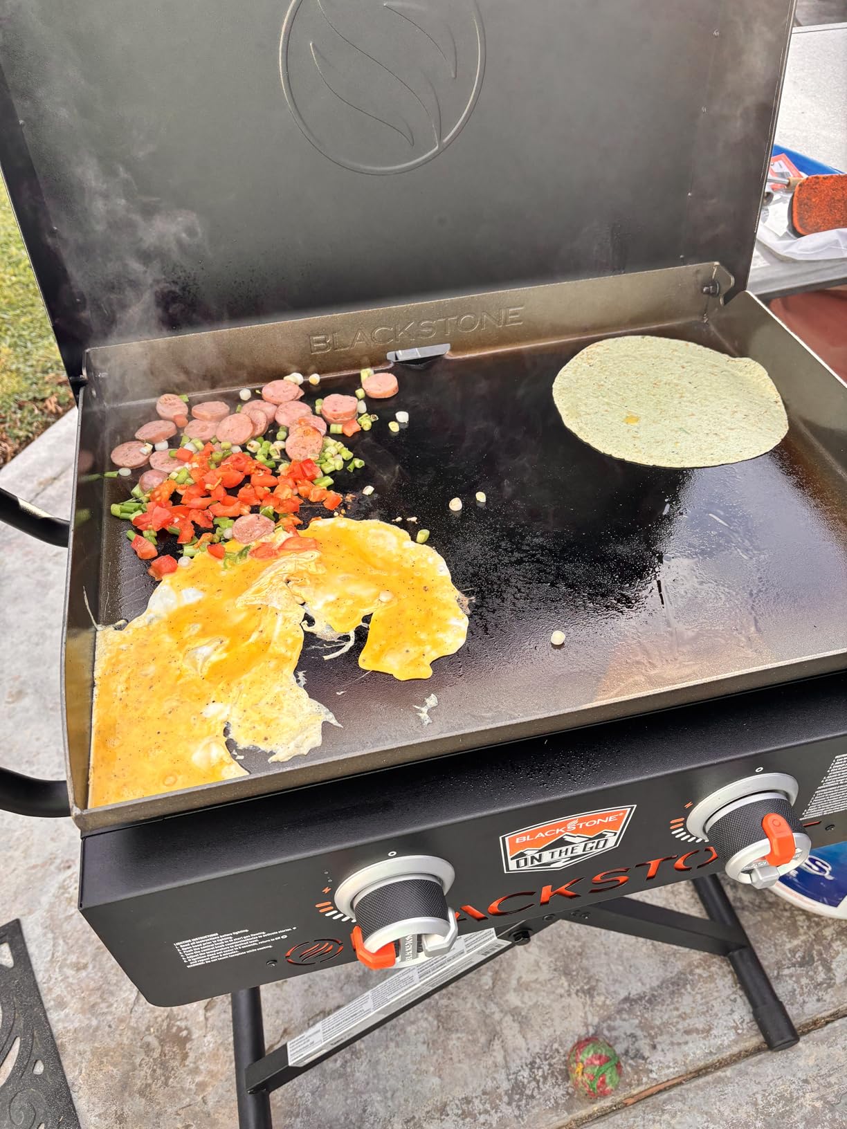 Blackstone 22 Inch Griddle - Portable Blackstone Omnivore Grill with Flexfold Legs, Includes Accessories, Seasoning, and Griddle Gloves customer photo 1