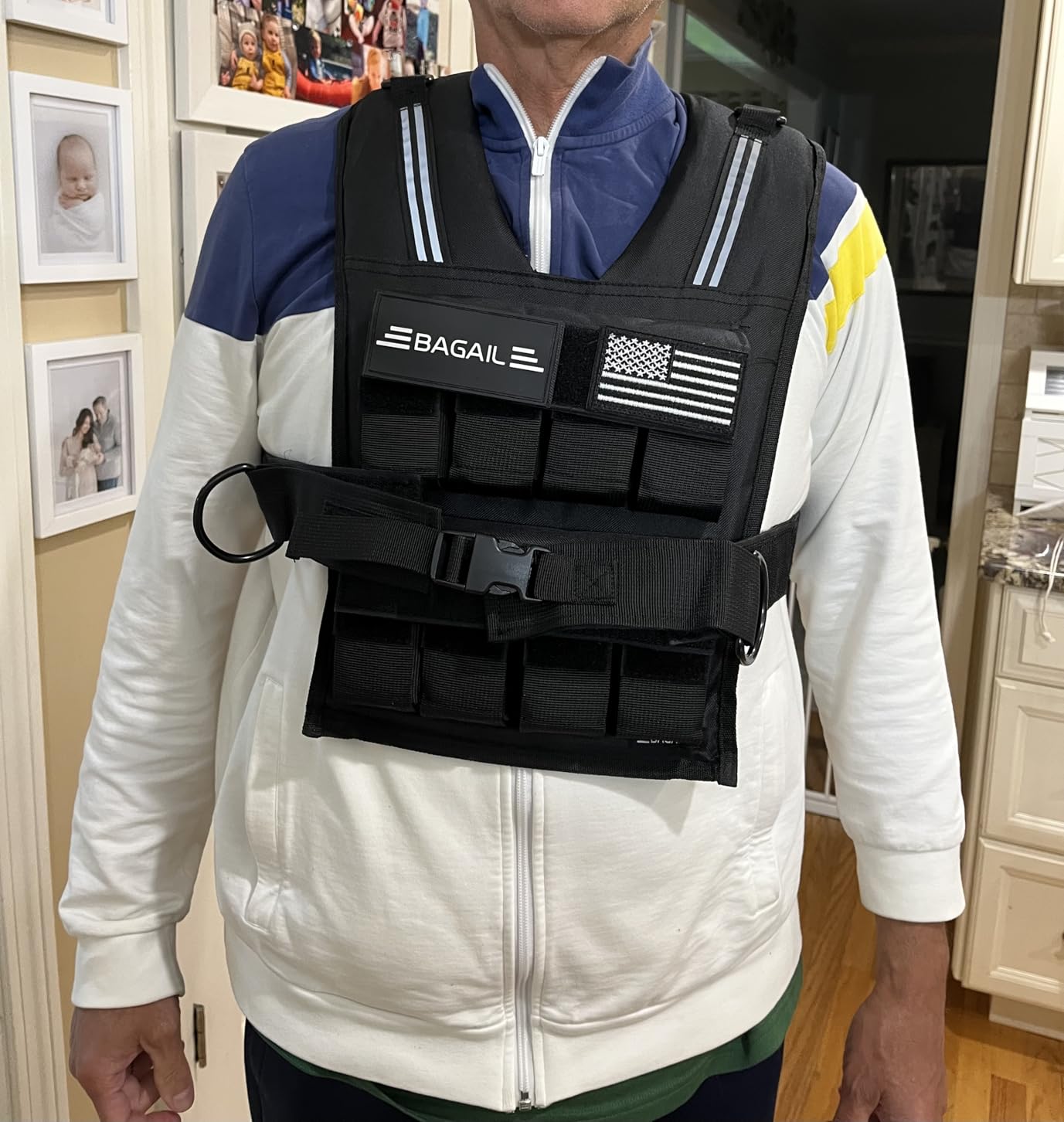 BAGAIL Weighted Vest Men, 20lb/30lb/40lb Adjustable Weight Vest for Woman with Removable Iron Weights, Women’s Rucking Vest for Walking, Workout, Running, Strength Training customer photo 2