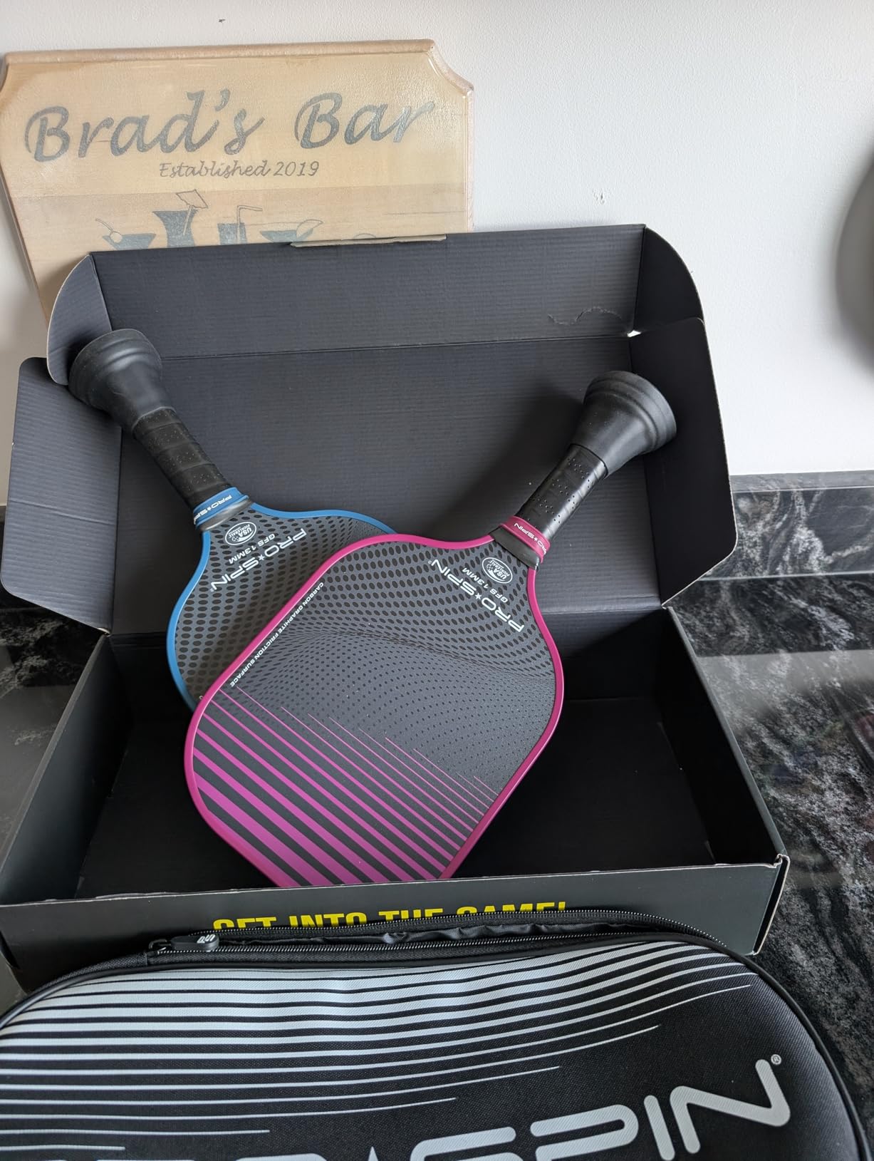 PRO-SPIN Carbon Fiber Pickleball Paddles Set of 2 | Lightweight Pickleball Set with Indoor/Outdoor Balls and Bag – Durable Pickle Ball Paddle Gift for Men, Women & Families customer photo 1
