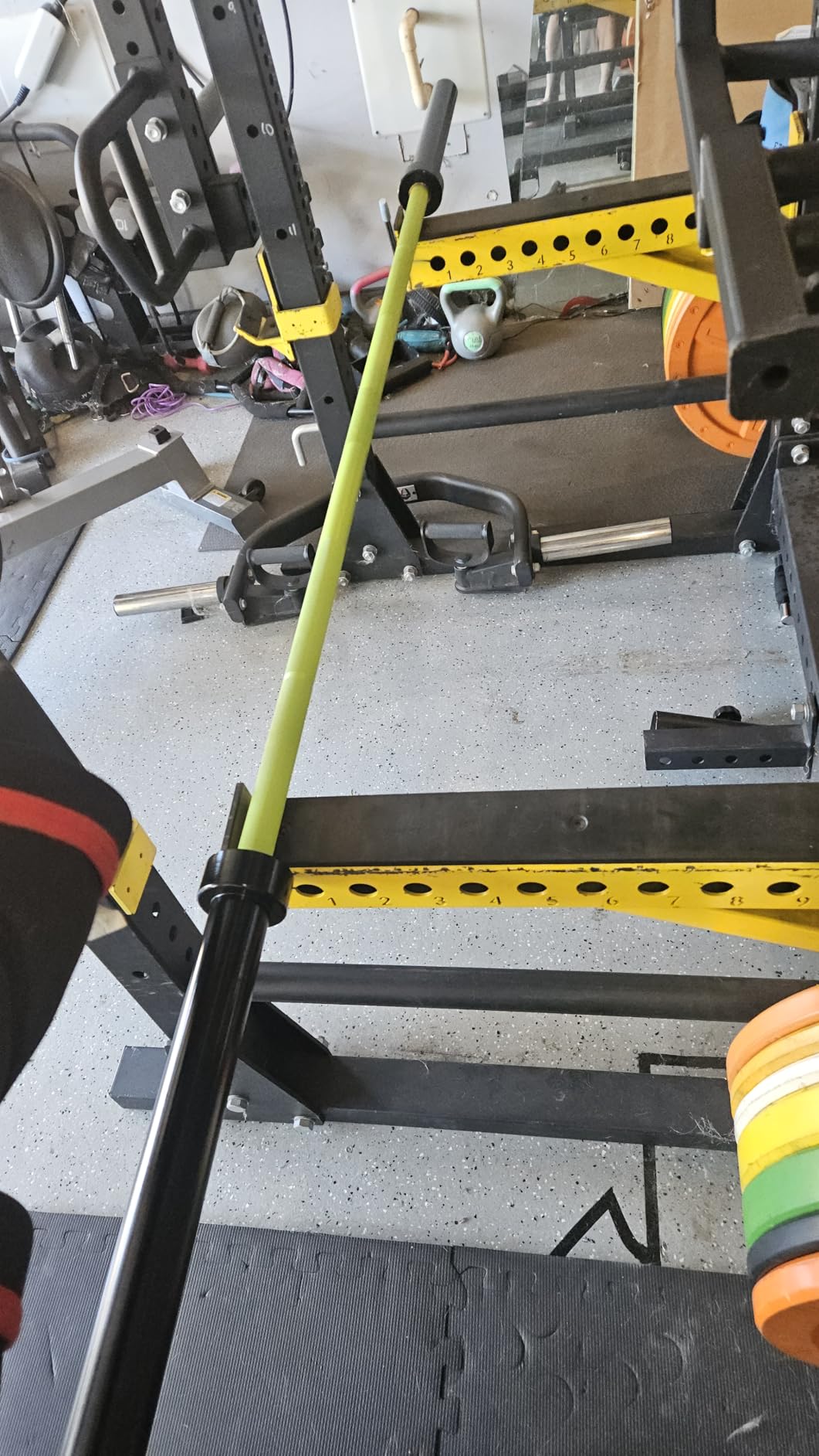 PAPABABE 7ft Barbell 45lb Olympic Barbell 1000/1500lbs Capacity Home Gym customer photo 2