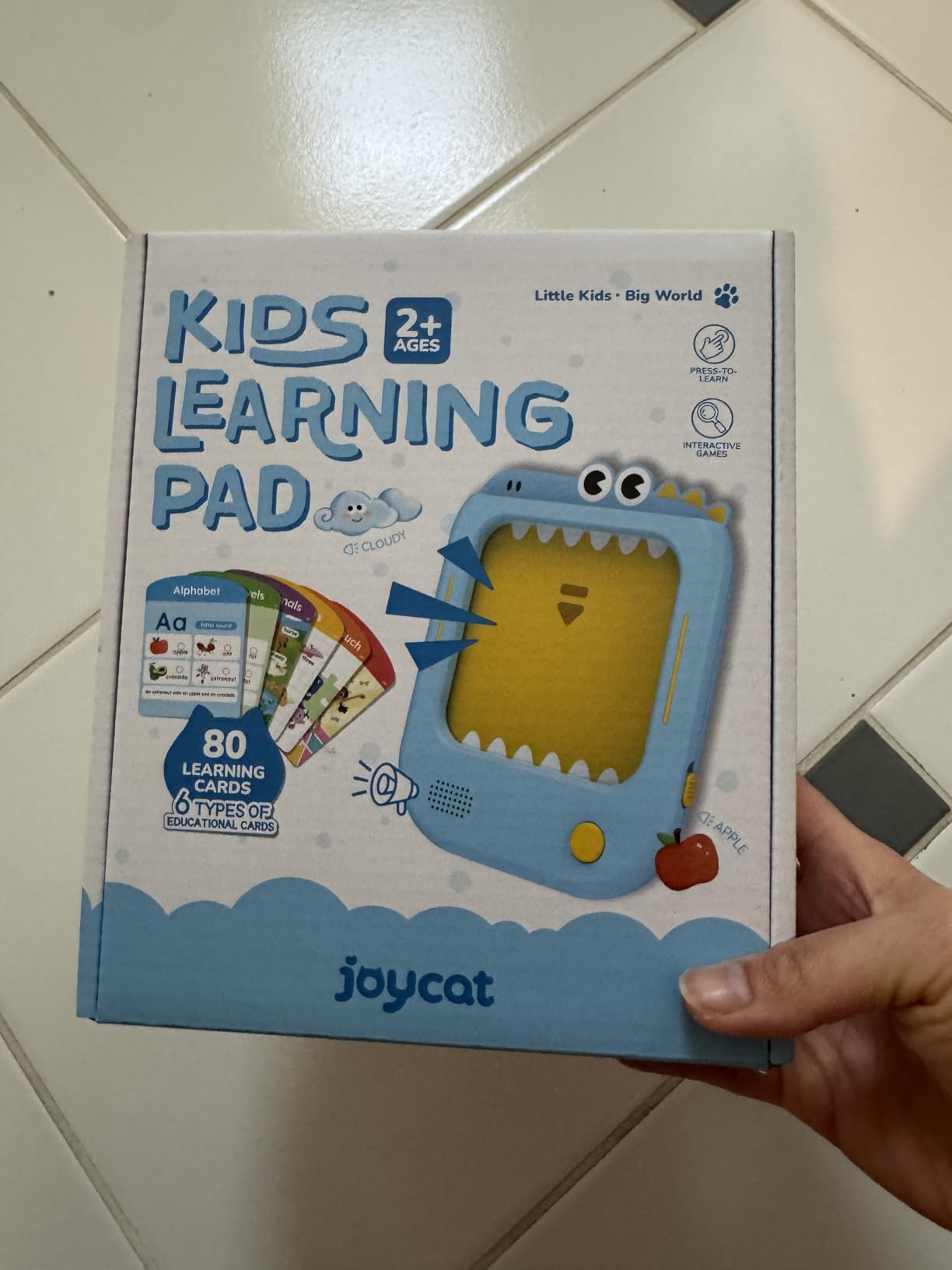JoyCat Kids Learning Tablet, 156-Page Talking Phonics Flash Cards customer photo 2