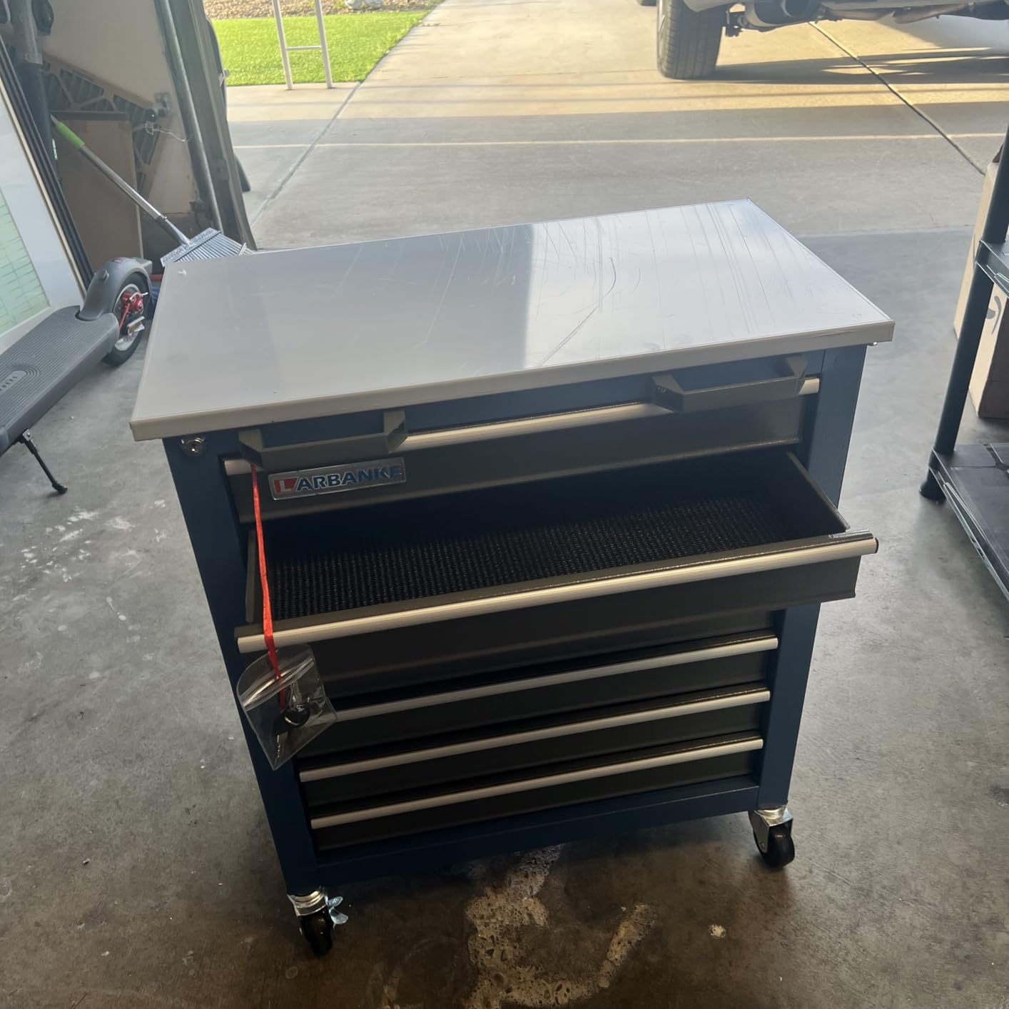 LARBANKE 7-Drawer Rolling Tool Chest with Wheels&Foot Pads,Bluetool Cabinet customer photo 2