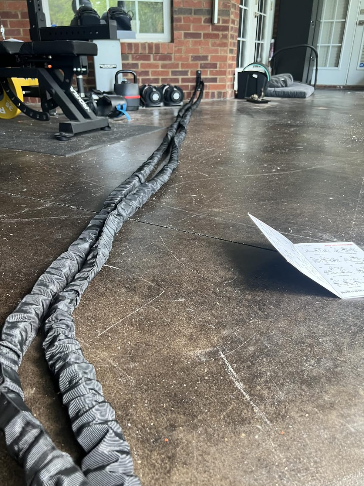 Battle Ropes for Home Gym Exercise: 1.5 Inch Diameter 30FT Length Workout Exercise Rope Training Ropes with Protective Sleeve, Heavy Battle Rope for Workout Exercise Fitness & Strength Training customer photo 1