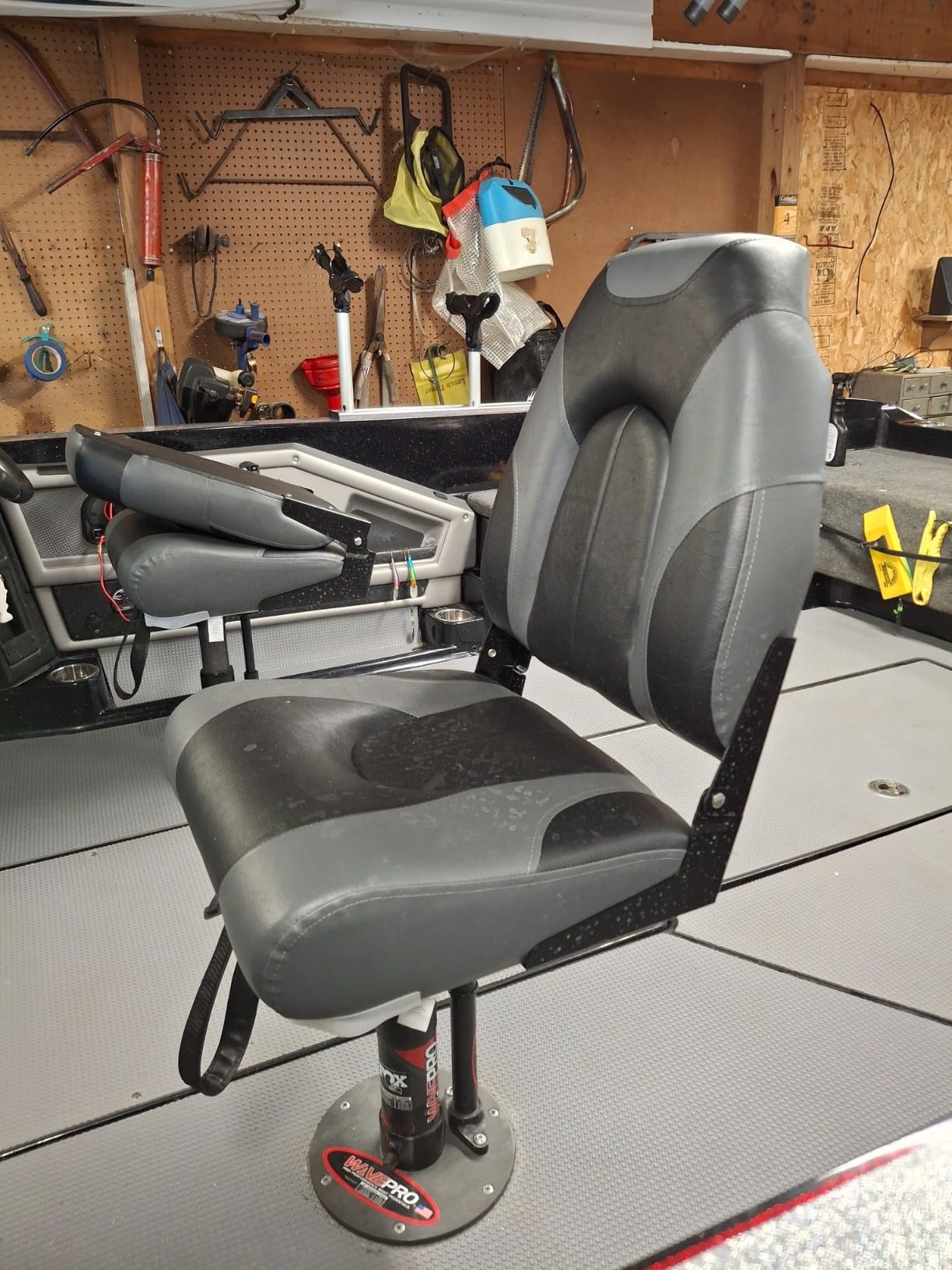 Deluxe Marine High Back Folding Boat Seats 2 Pack, Waterproof Fishing Boat Captain Chairs, 4 Mounting Screws Included customer photo 1
