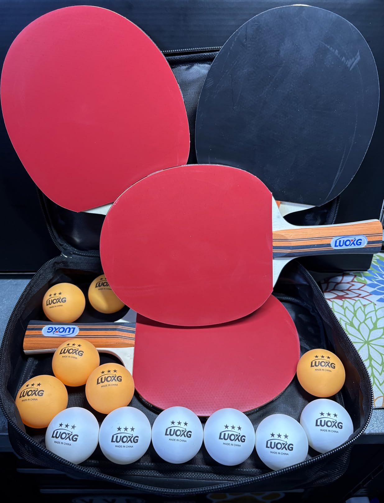 Ping Pong Paddles Set of 4 with Table Tennis Balls and Portable Case | 4-Player Table Tennis Rackets Set, Suitable for Indoor and Outdoor Games, Family Games customer photo 1