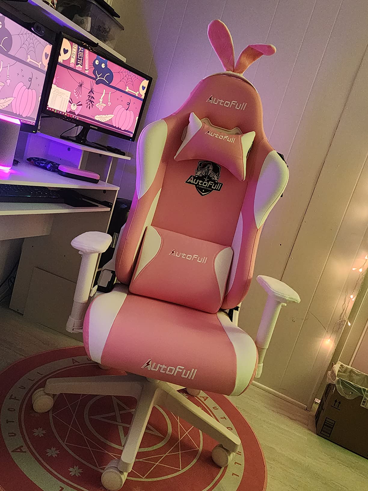 AutoFull G7 Gaming Chair - 3-Zone Lumbar, 22-Point Adjustment, Breathable Mesh, Custom Backplate, 720° Armrests, BIFMA Certified Ergonomic, 140° Recline, IGR Certified, Niko Endorsed - White customer photo 2