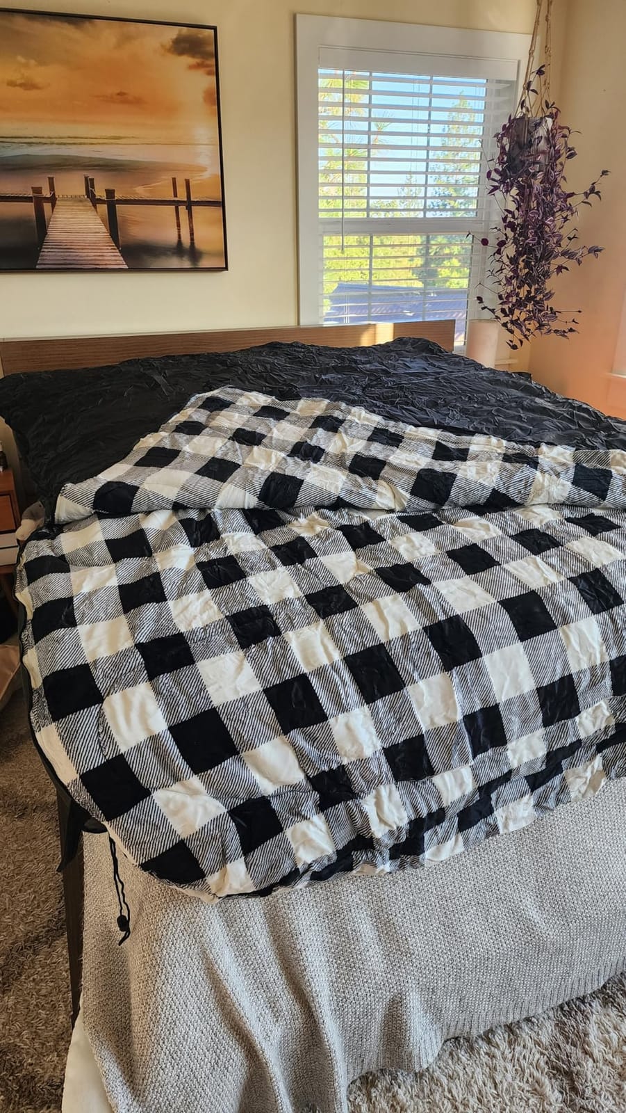 MEREZA Flannel Double Sleeping Bag for Adults Cold Weather, XL Queen Size Sleeping Bag for All Season 2 Person Big and Tall Sleeping Bags for Camping 0 Degree with Pillow customer photo 1
