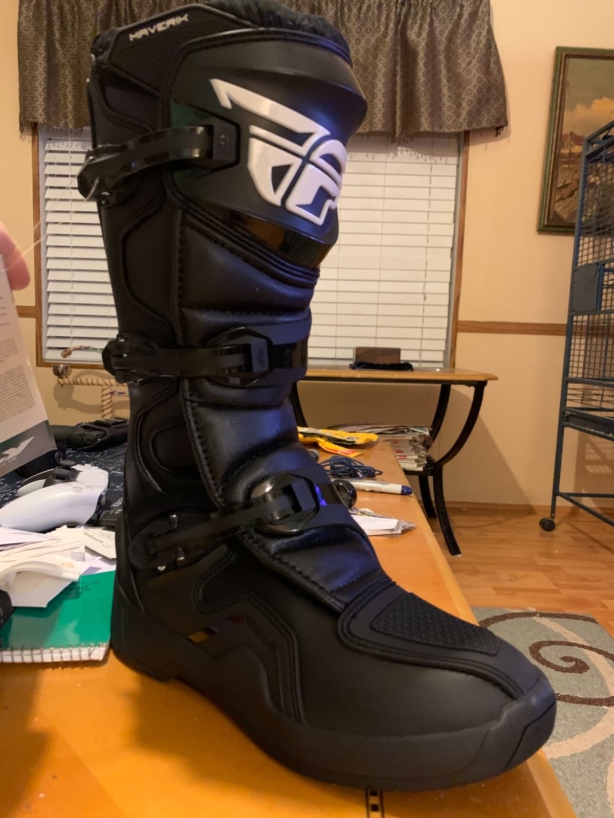 FLY Racing Men's Maverik LT Motocross Dirt Bike Boots, CE EN13634 | Articulated Ankle, Quick-Lock Buckles, Rubber Heat Shield, Lugged Outsole customer photo 2