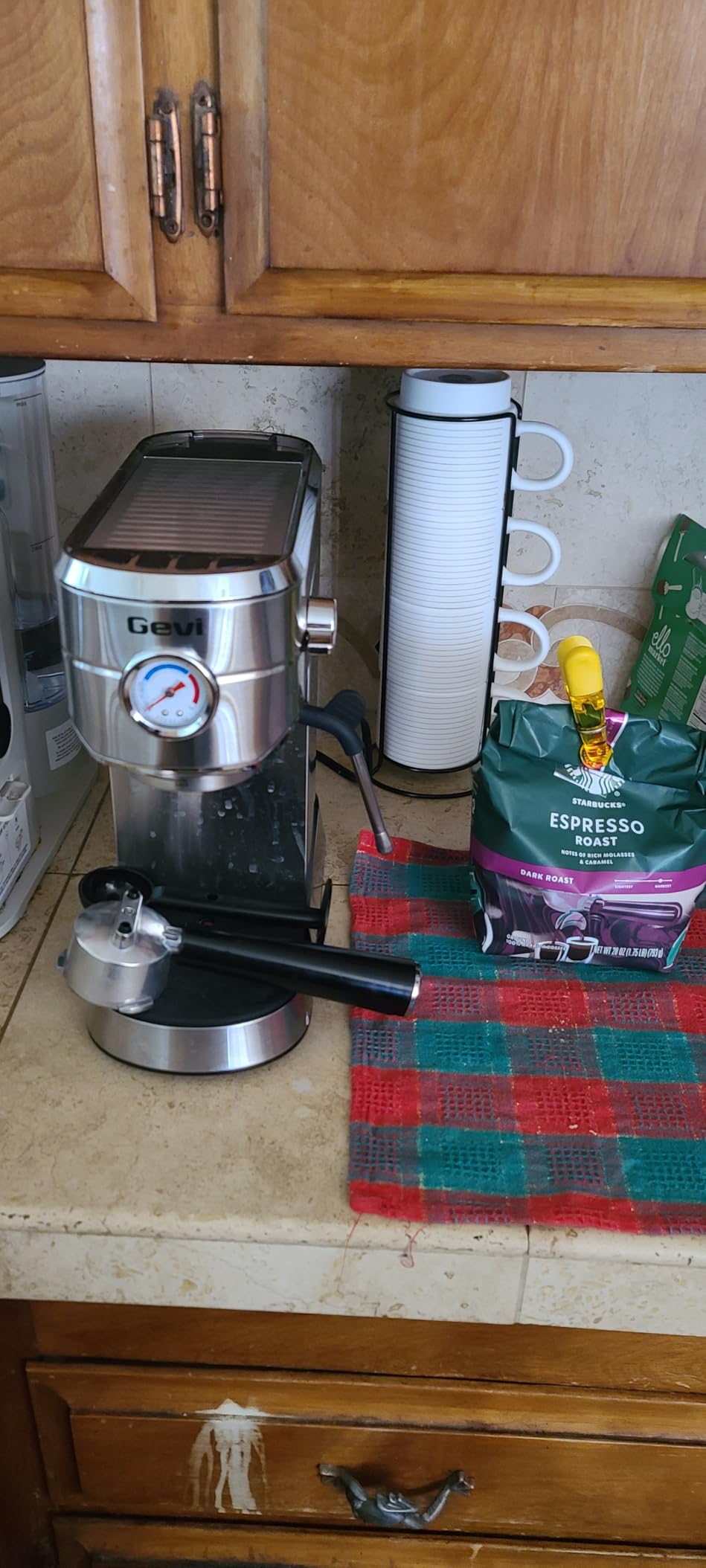 Gevi 20 Bar Compact Espresso Machine for Home,Latte、Cappuccino Coffee Maker customer photo 2
