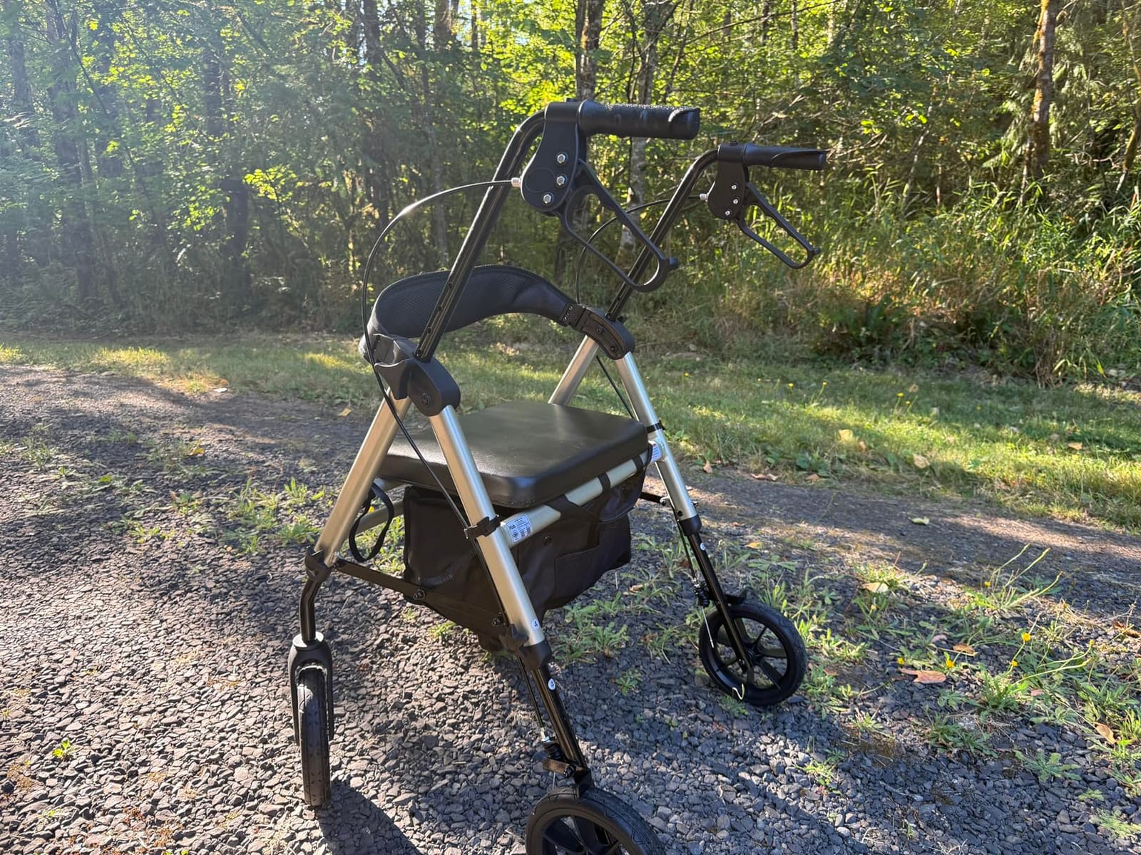 HOMLAND Foldable Walker for Seniors with Seat, 17lb Lightweight, Ergonomic customer photo 1