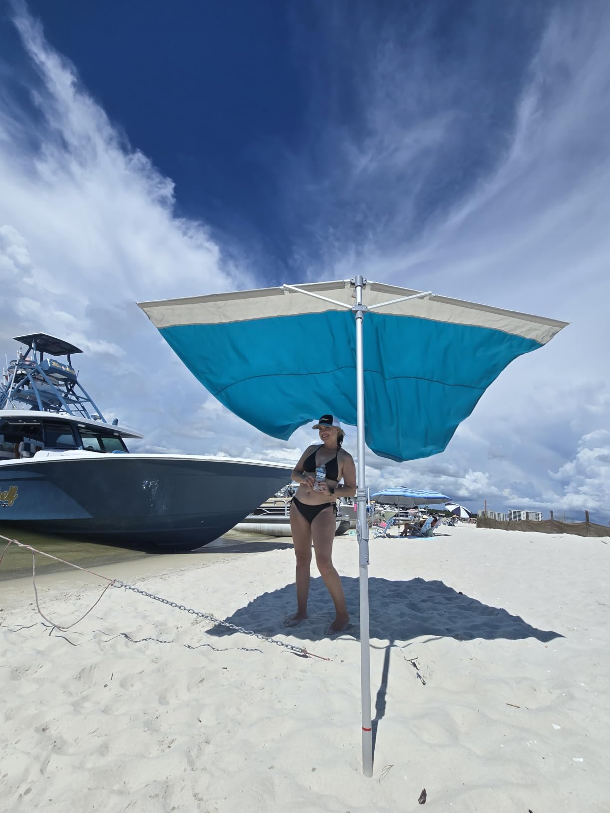 Solbello Shade - The Ultimate Wind-Driven Beach Umbrella, Effortless to Set Up, Lightweight, Won't Blow down the Beach, UPF 50+ Sun Protection customer photo 2