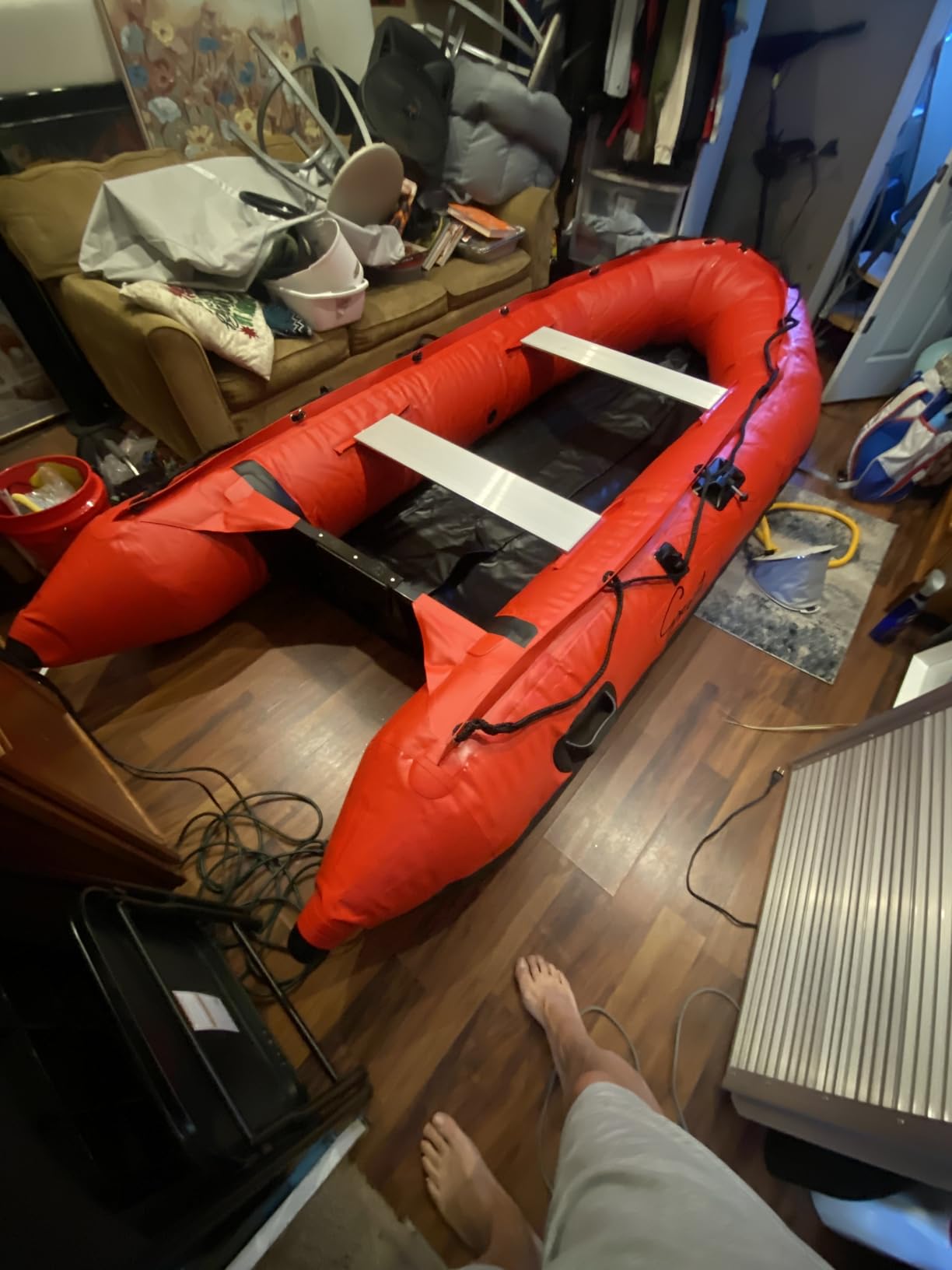 EXOCET Inflatable Dinghy Boat 2-8P USCG Alum Transom V-Hull 4Cham customer photo 2