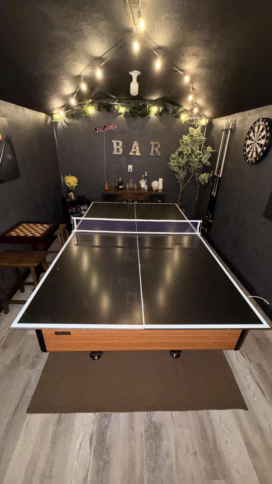 7/8/9ft Mid-Size Ping Pong Conversion Top with Net Set for Billiard and Pool Tables - Regulation Top Converts Billiards into Ping Pong Table Blue/Green/Black customer photo 2