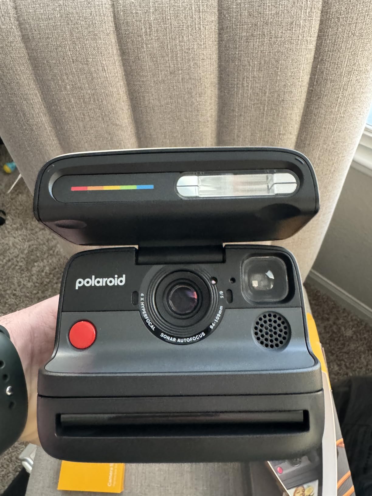 Polaroid Flip Instant Camera + Color Film Bundle (16 Photos Included) - Black (6565) - Hyperfocal 4-Lens System, Sonar autofocus, and Sence Analysis with Bluetooth paired Companion app customer photo 1