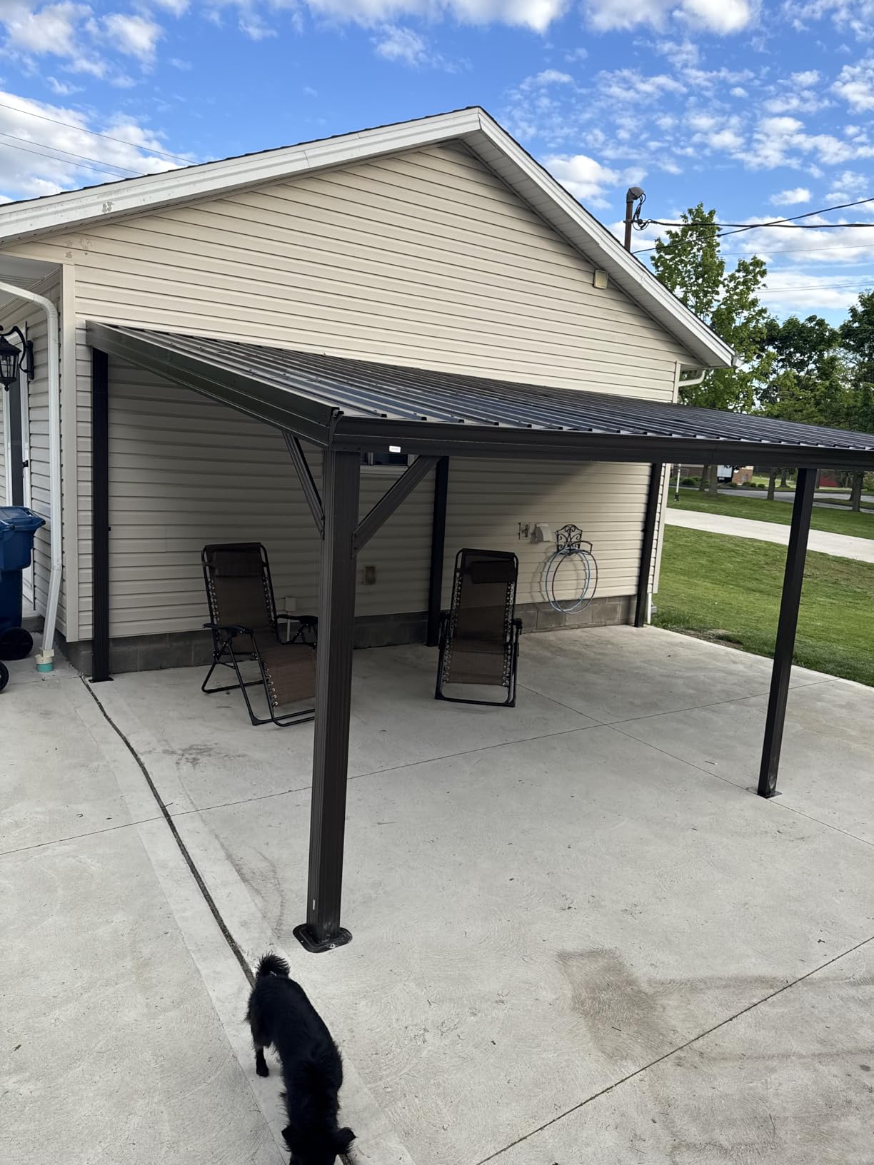 Domi 12' x 20' Lean to Gazebo Outdoor Wall Mounted Gazebo Pergola, Grey customer photo 1