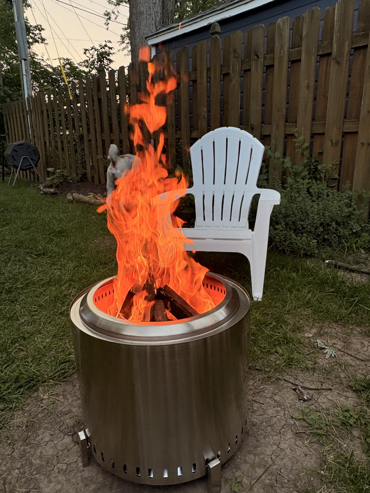 OutVue 19.5 inch Stainless Steel Smokeless Fire Pit with Tote Bag customer photo 1