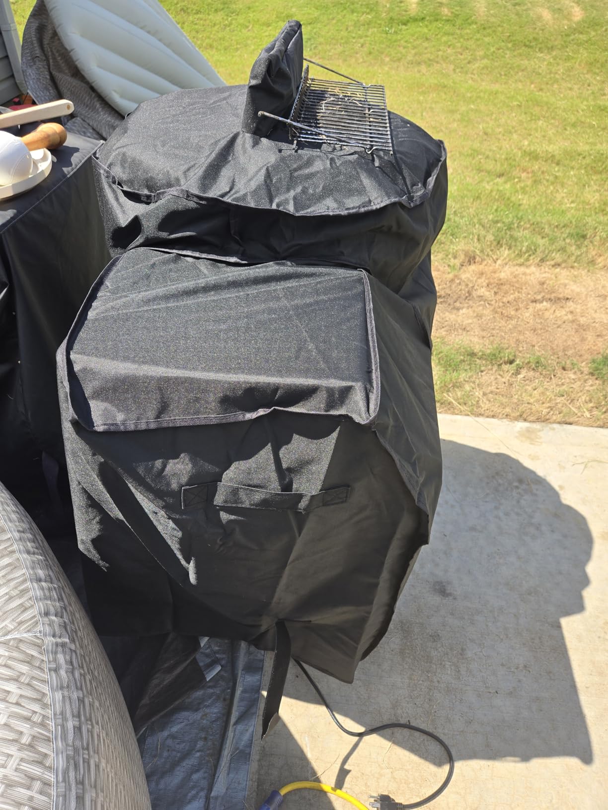 Heavy Duty 600D Polyester Grill Cover Compatible with Pit Boss Phoenix Kettle Grill Onyx Edition Weather Resistant PB Phoenix Kettle Pellet Charcoal Grill Smoker Cover customer photo 2