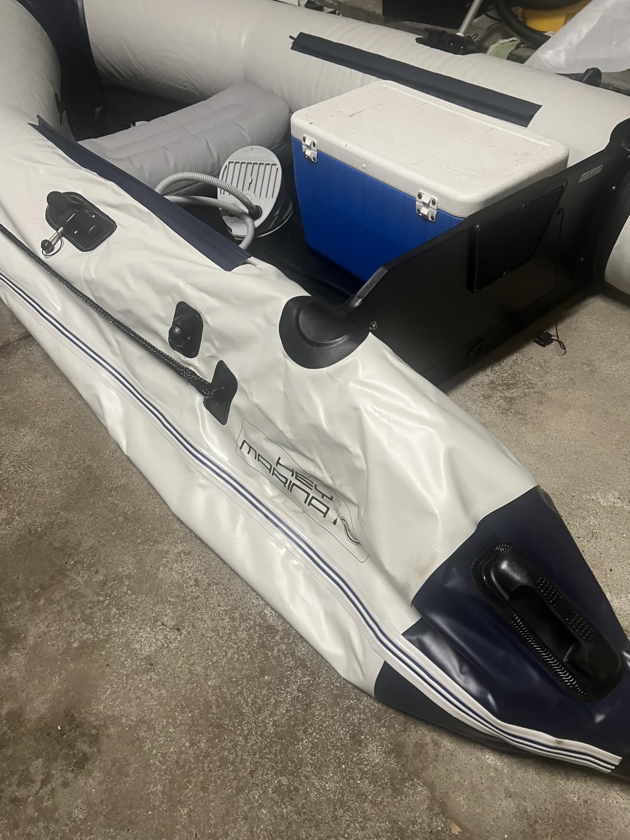 10ft Inflatable Dinghy Boat for Adult with Drop-Stitch Floor 3-4 Person Inflatable Raft with Oars & Carry Bag Heavy-Duty Motor Mount Ready for Fishing Diving Tender or Recreation USCG Approved customer photo 2