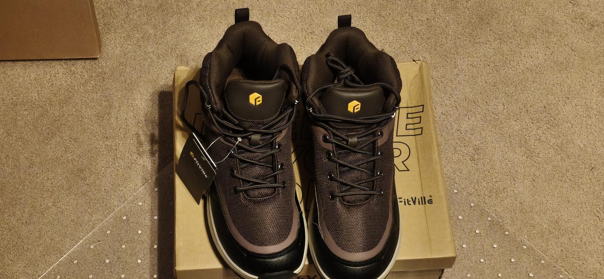 FitVille Wide Mens Boots Orthopedic Hiking Shoes with Arch Support for Men customer photo 2