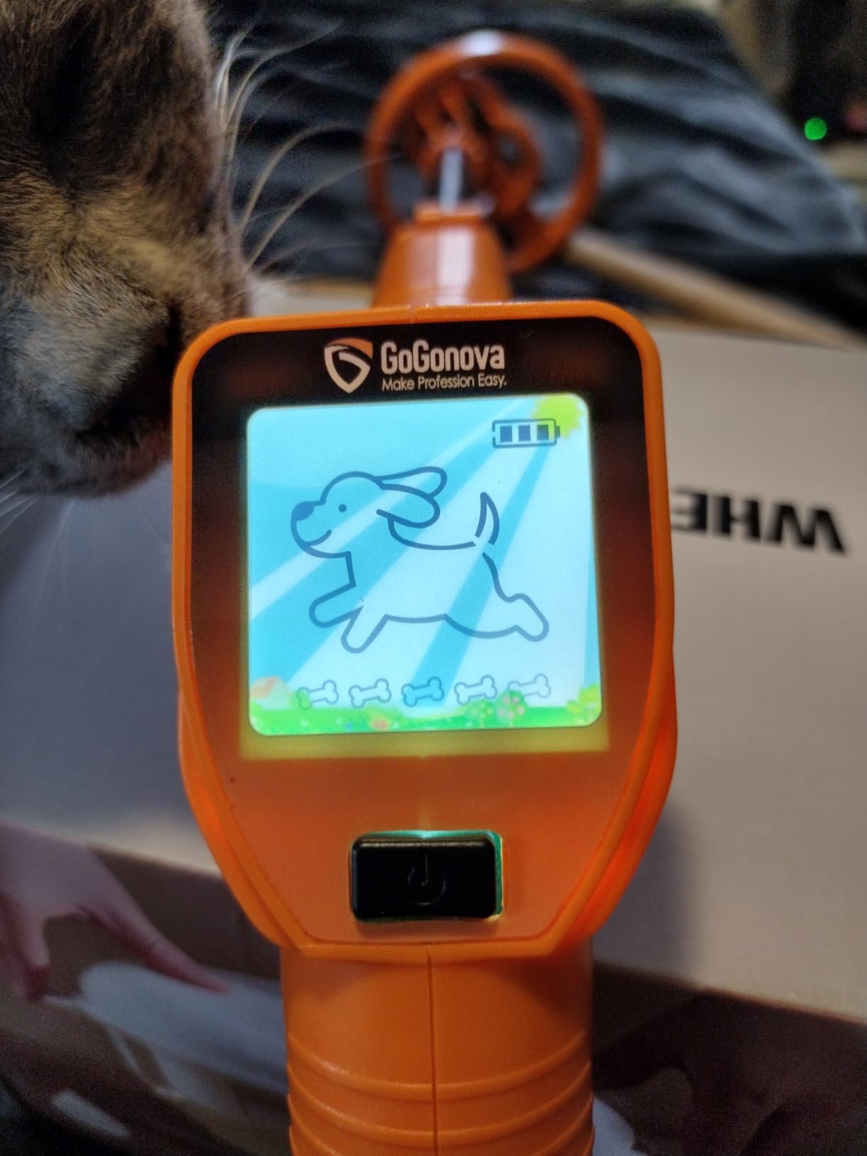 GoGonova Metal Detector, Adjustable 27.5” - 37.8” Metal Detector for Kids with LED Display, Lightweight Kids Metal Detector Kit with 6.8” Waterproof Search Coil, Gift for Boys & Girls, Orange customer photo 1