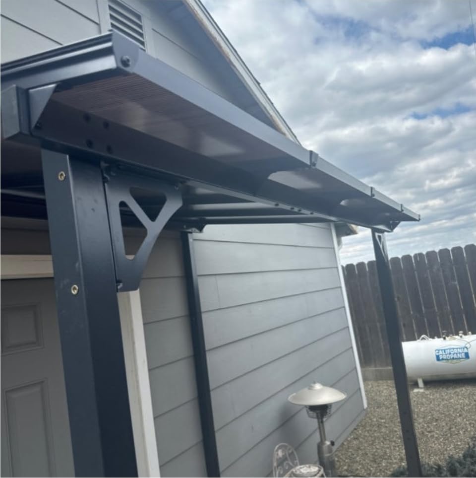 Aoxun 8’x10’ Gazebo for Patio, Gazebo Pergola with Sloped Roof, Black customer photo 2