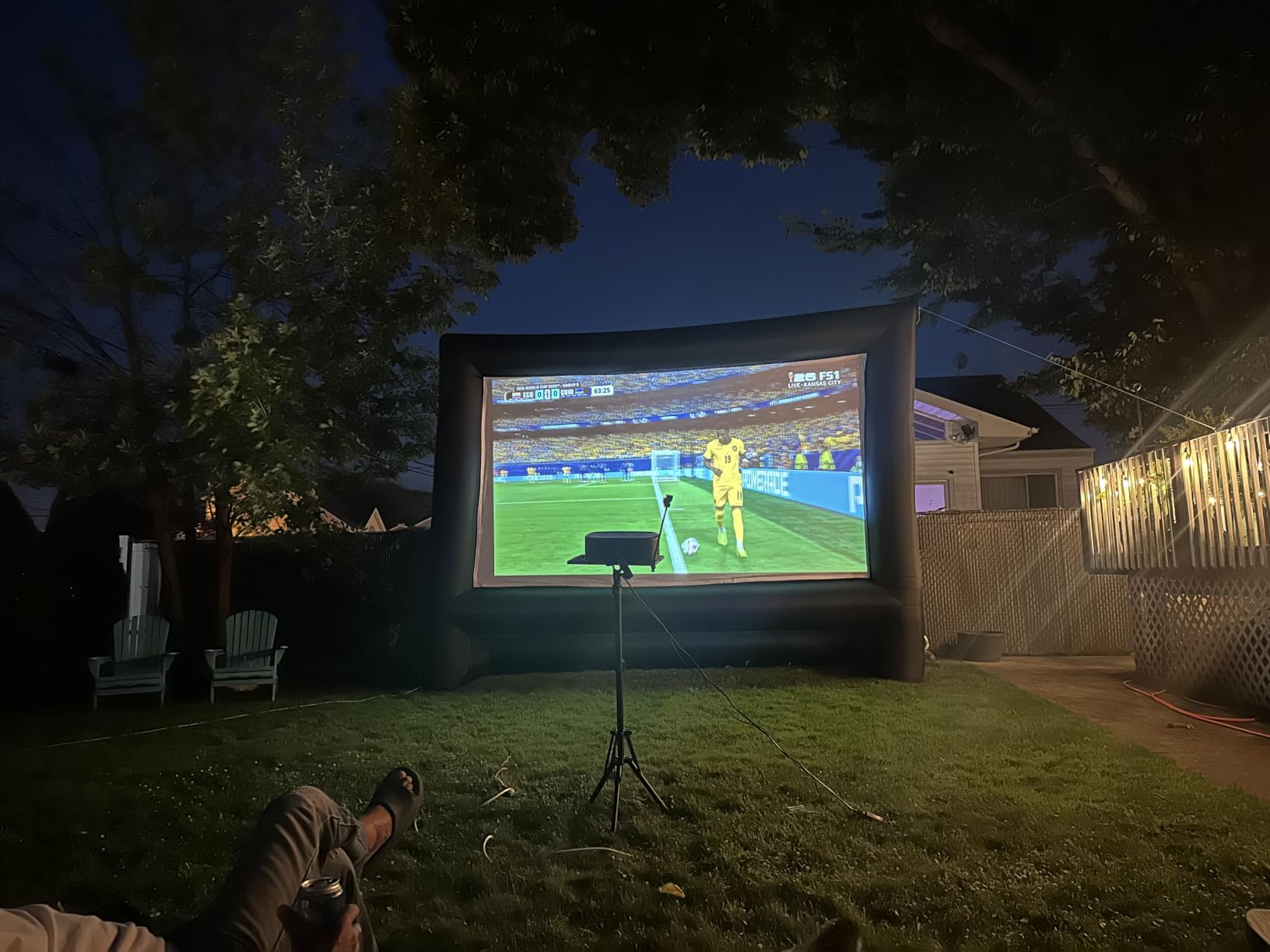 GYUEM 21 Feet Inflatable Projector Screen Outdoor Blow Up Movie Screen customer photo 1