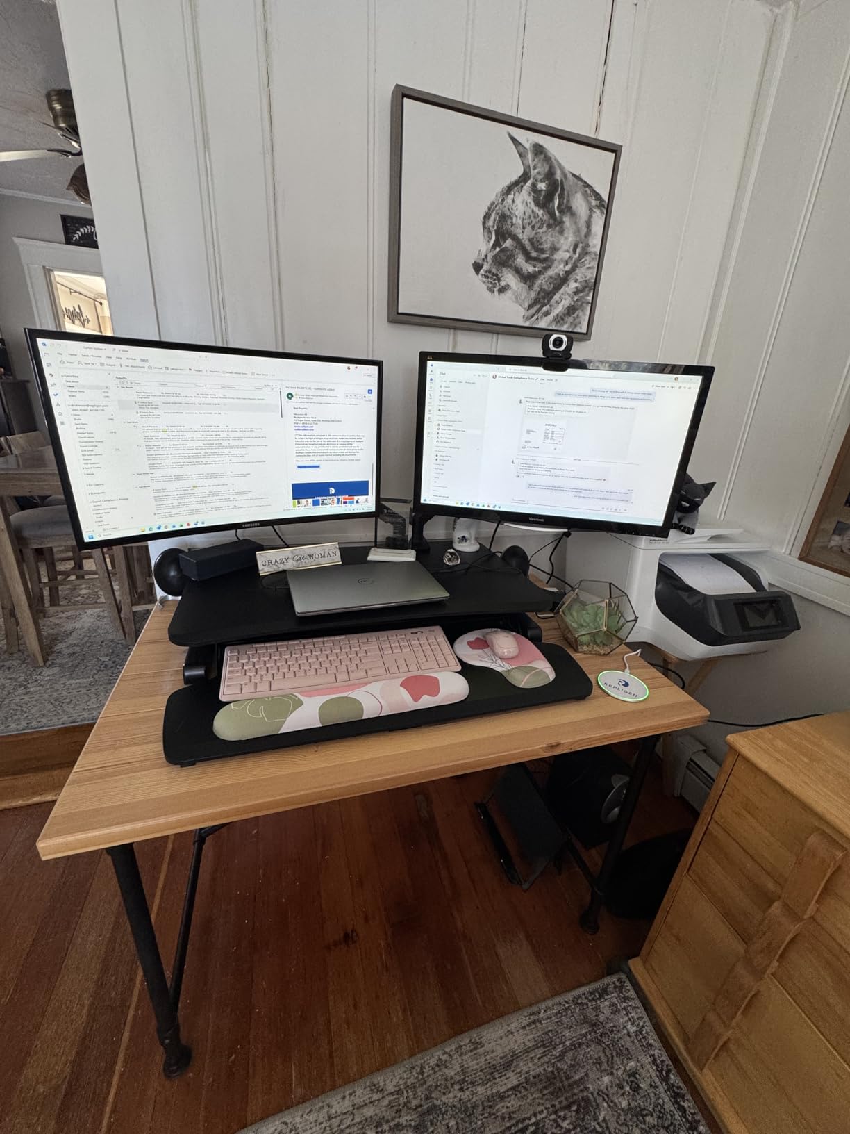 ErGear Dual Monitor Arm, Full Adjustable Monitor Mount for 13–32″ Screens, Fast Install Computer Monitor Stand with Tool-Free VESA Mount, Max Load 19.8 lbs, Max VESA 100x100mm customer photo 1