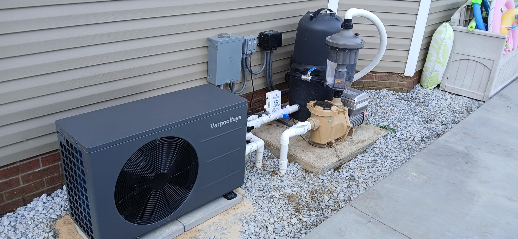 140,000 Btu Electric Pool Heat Pump for Inground Pools 220V customer photo 2