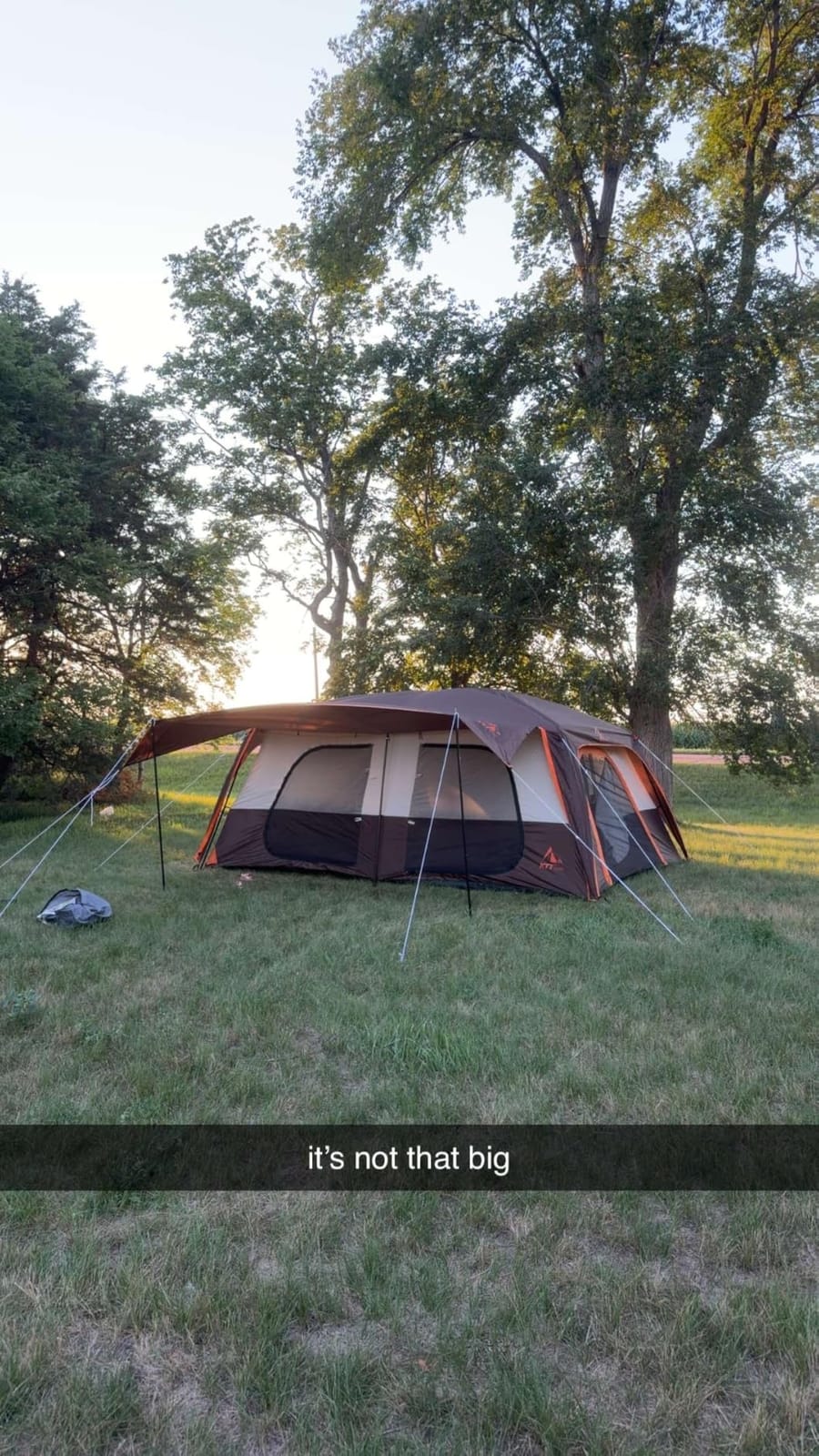 KTT Extra Large Tent 12-14 Person,Family Cabin Tents,2 Rooms,Straight Wall,2 Doors 4 Windows with Mesh,Waterproof,Straight Wall,Big Tent for Outdoor,Picnic,Camping,Gathering(Brown) customer photo 1