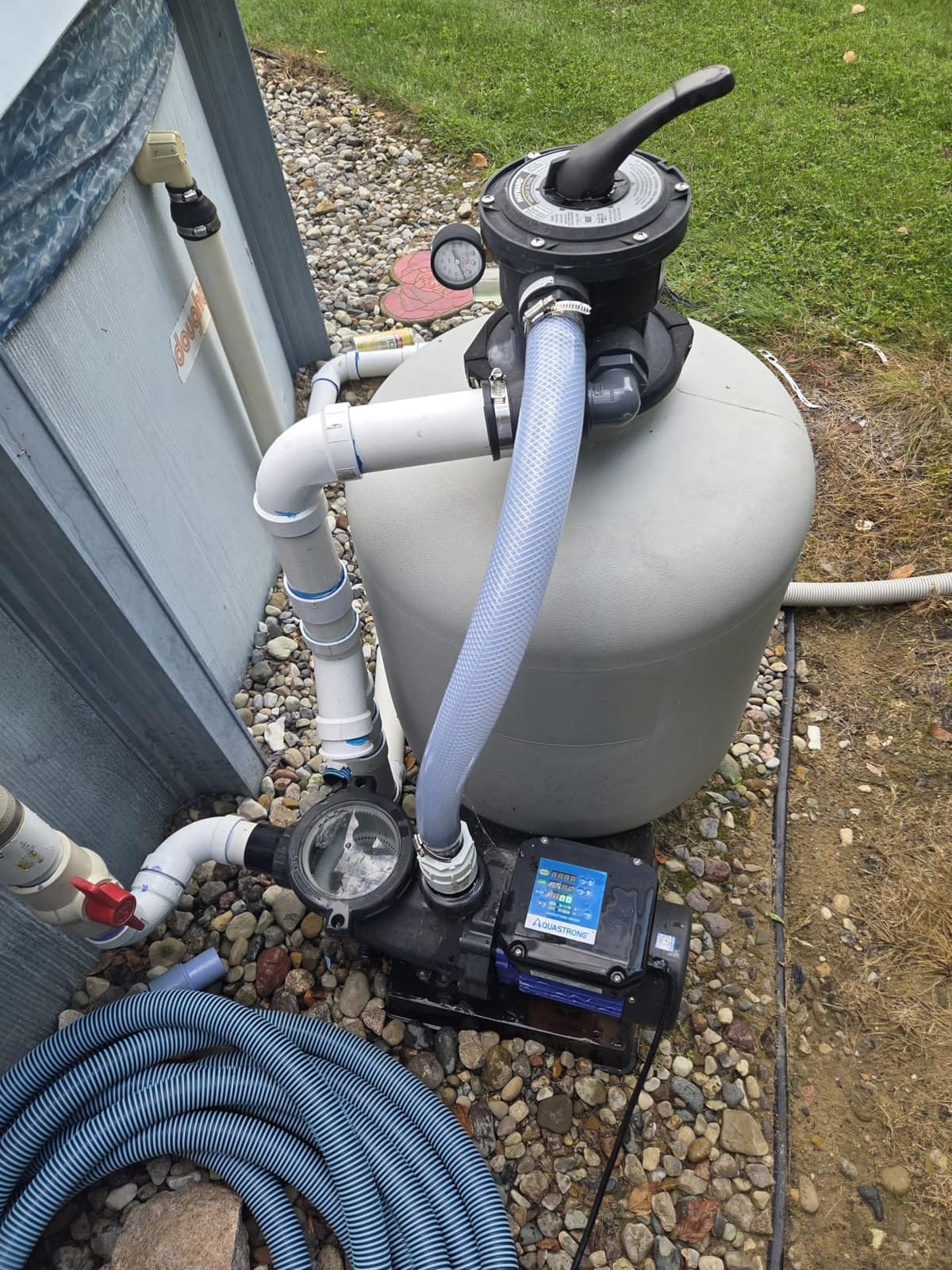 Aquastrong 1.5HP In/Above Ground Pool Pump, Dual Speed with Timer, 115V, 4795GPH, High Flow Self Primming Swimming Pool Pump,Black customer photo 1