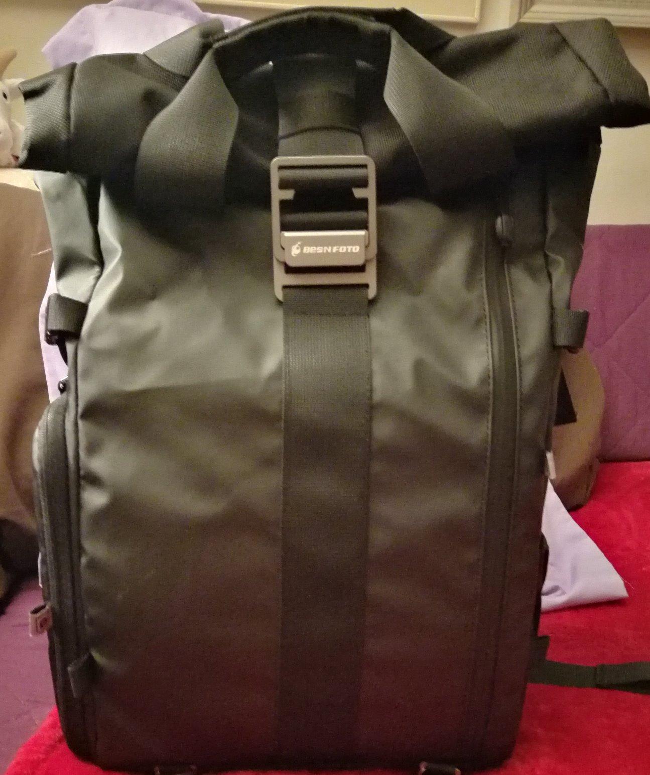 Besnfoto Waterproof Camera Backpack Rolltop Laptop Bag for DSLR Mirrorless customer photo 1