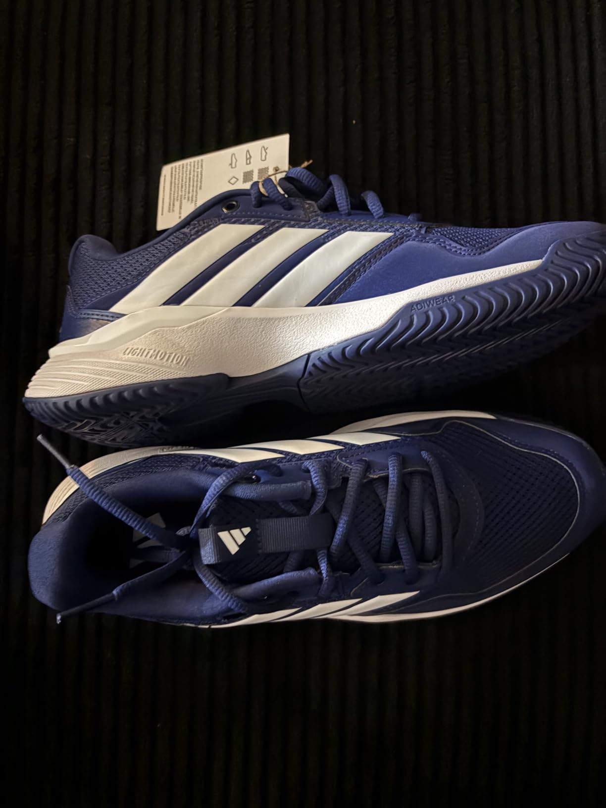 adidas Mens Gamecourt 3 All Court Sneakers Shoes - White customer photo 2