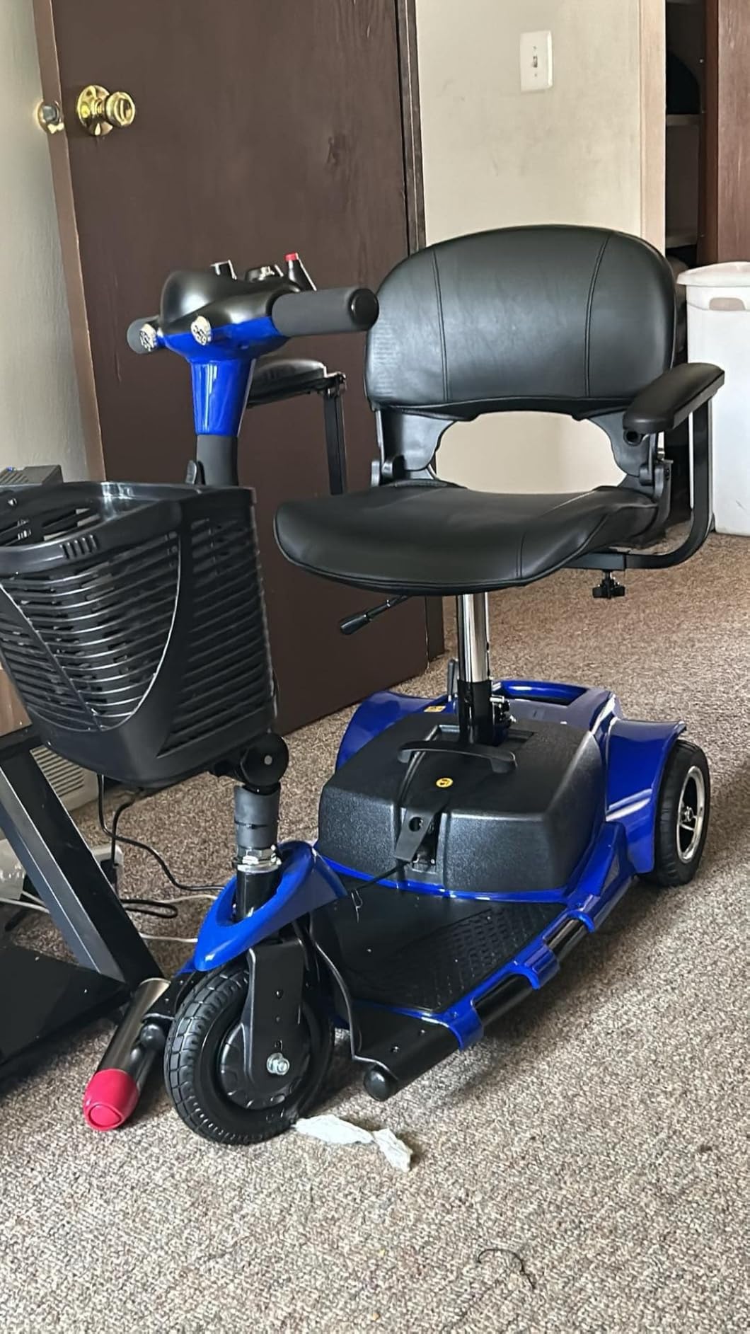 4 Wheel Mobility Scooters for Adults，Electric Power Mobile Scooters for Seniors，Foldable and Compact Heavy Duty Travel Scooter with Basket，Lights，Long-Lasting Battery and Cup Holder customer photo 1