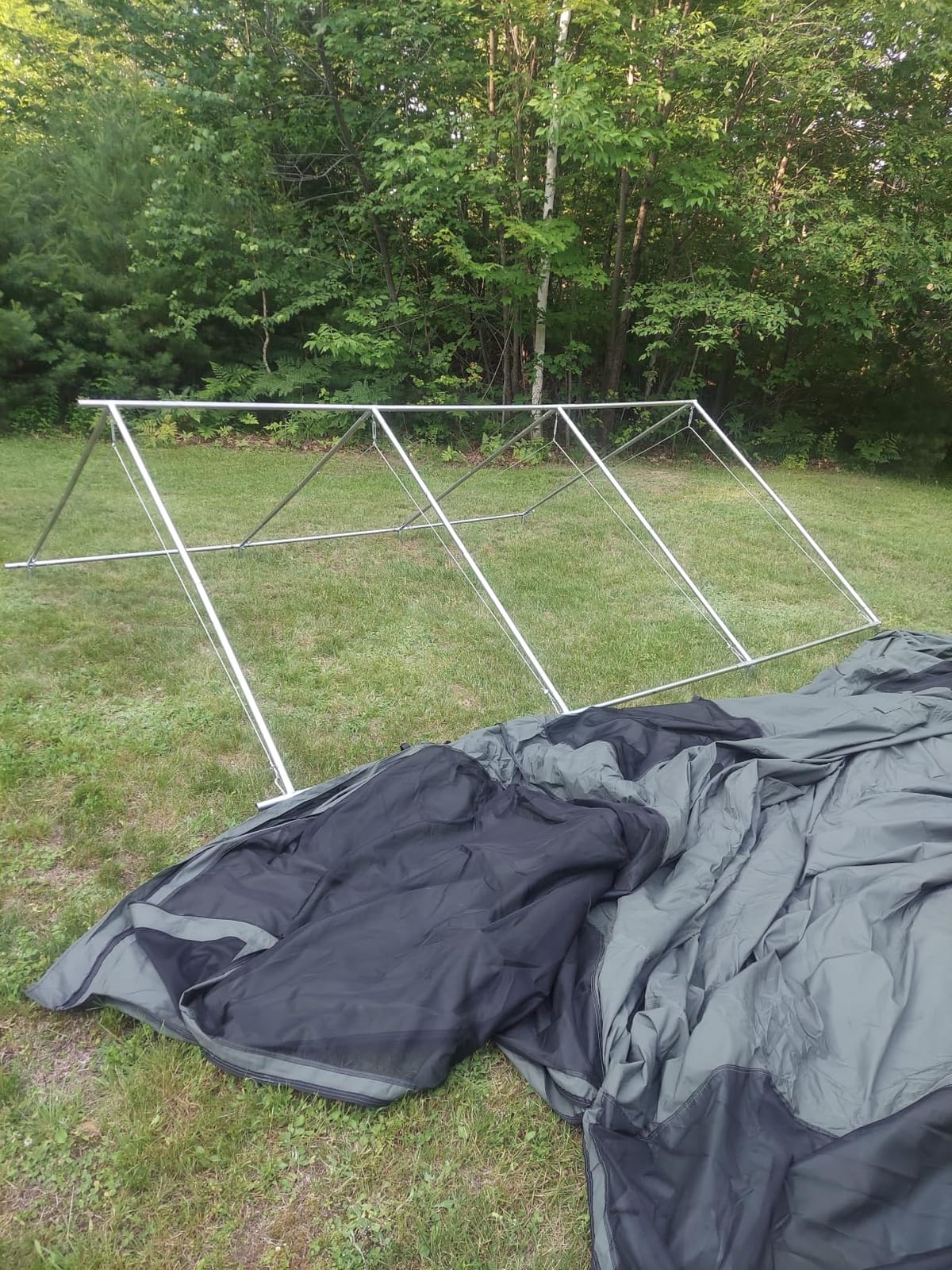Cotton Canvas Wall Tent w/Steel Frame PVC Floor Rainfly customer photo 1