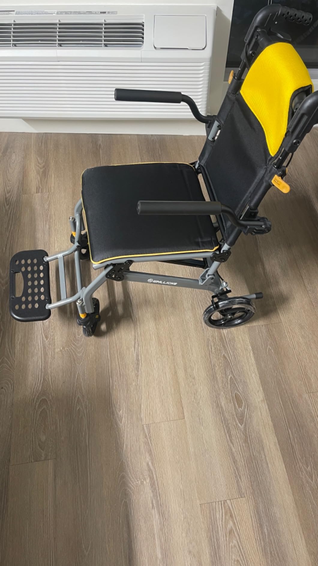 Wheelchairs for Adults Ergonomic Transport Chair Lightweight Foldable with 12-inch Big Wheels for All Terrains Travel Wheelchair with Removable Cushion customer photo 2