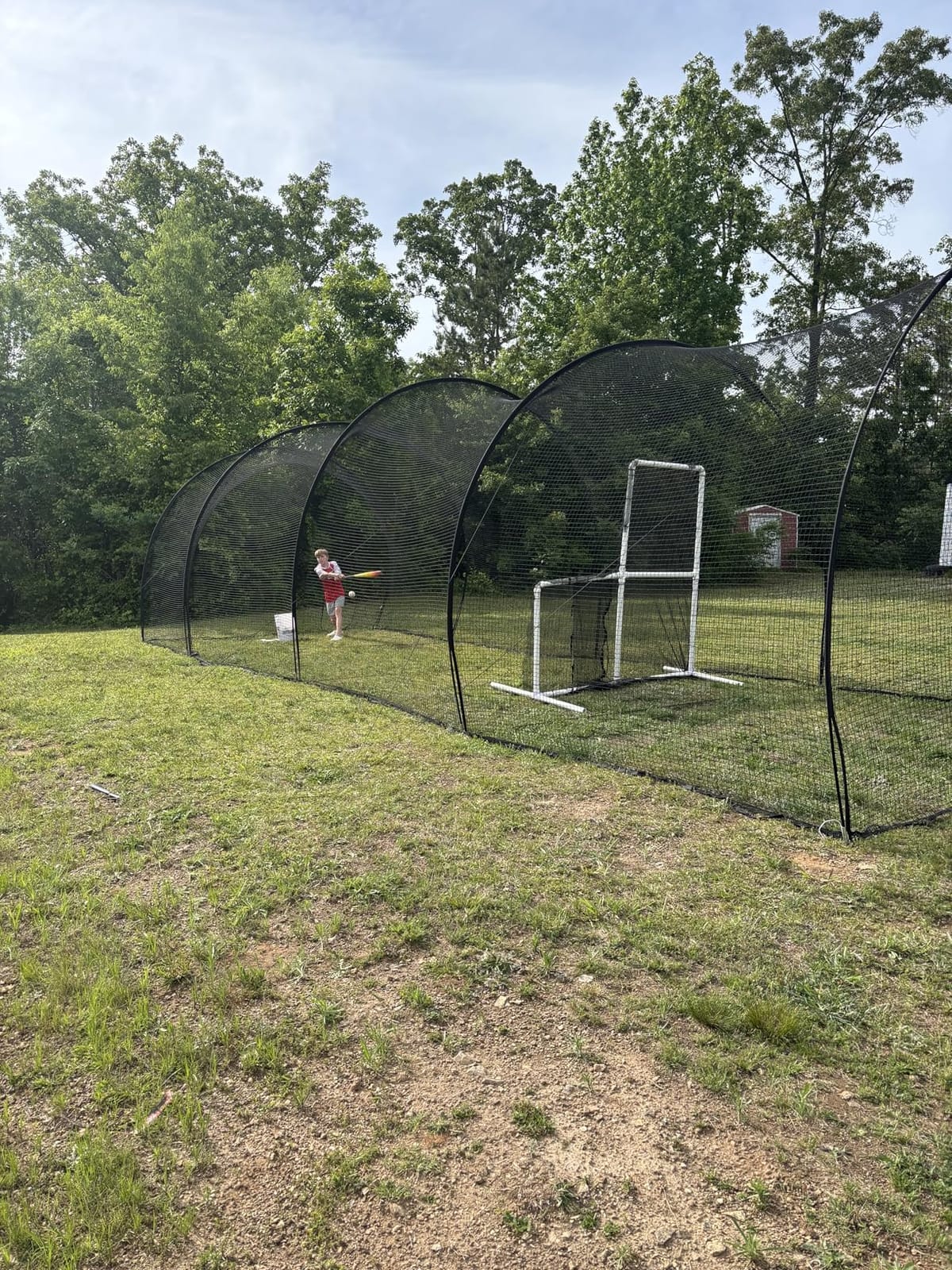 VEVOR Baseball Batting Cage,Carbon Steel/Fiberglasss Portable Batting Cage customer photo 2