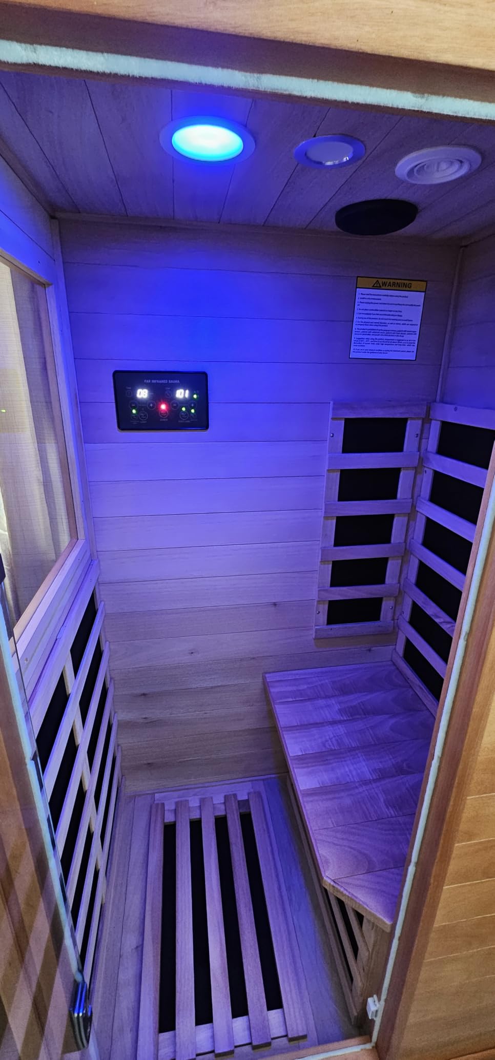 OUTEXER Sauna One Person Far Infrared Saunas Room Chilean Pine Wood 1050W customer photo 1